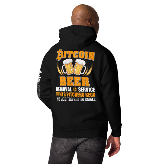 Bitcoin Beer Removal Service - Unisex Hoodie by DarkByteGear