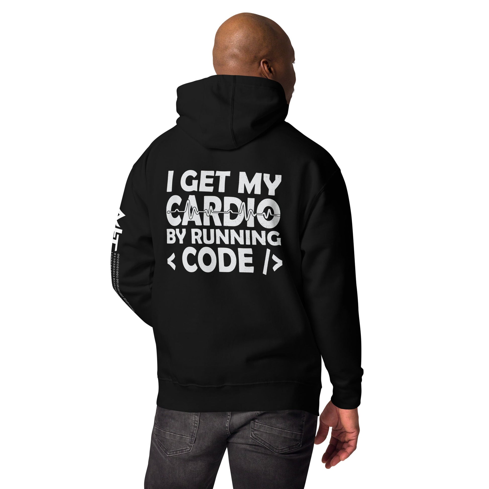 I Get my Cardio by Running Code - Unisex Hoodie by DarkByteGear