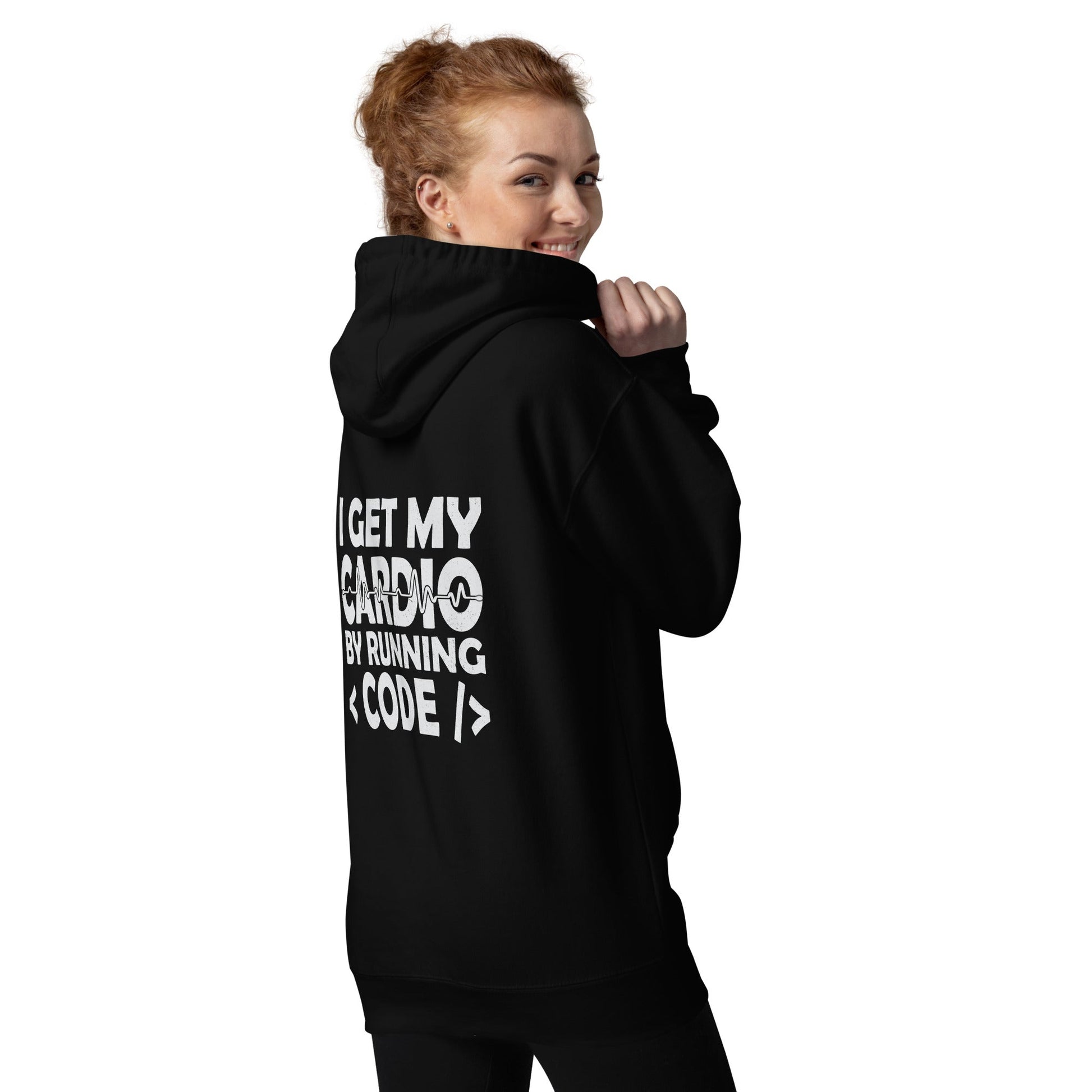 I Get my Cardio by Running Code - Unisex Hoodie by DarkByteGear