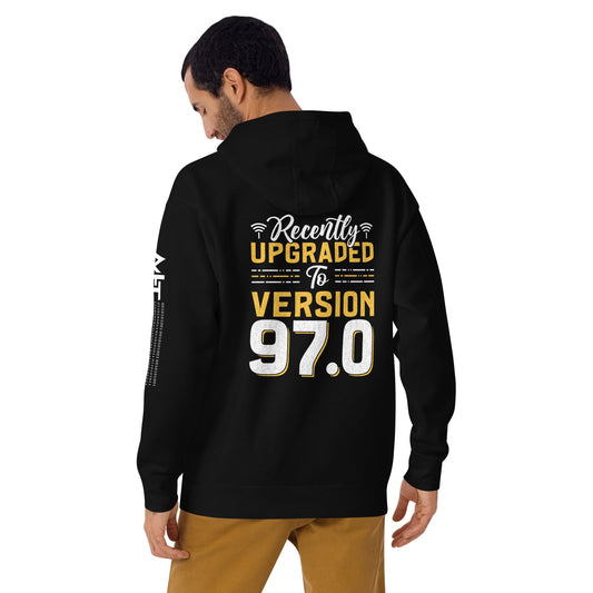 Recently Upgraded to Version 97.0 - Unisex Hoodie ( Back Print ) by DarkByteGear