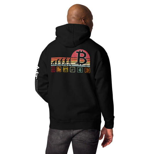 Bitcoin Evolution - Unisex Hoodie ( Back Print ) by DarkByteGear