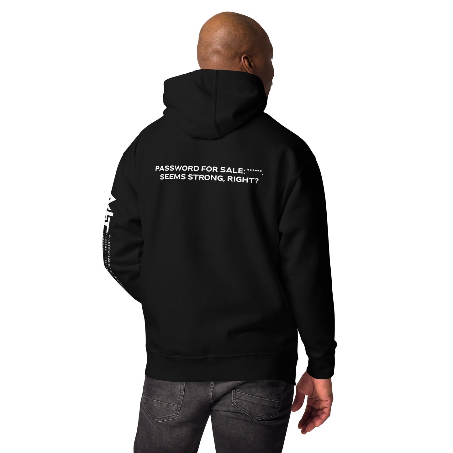 Password for sale . Seems strong, right? V1 - Unisex Hoodie ( Back Print ) by DarkByteGear