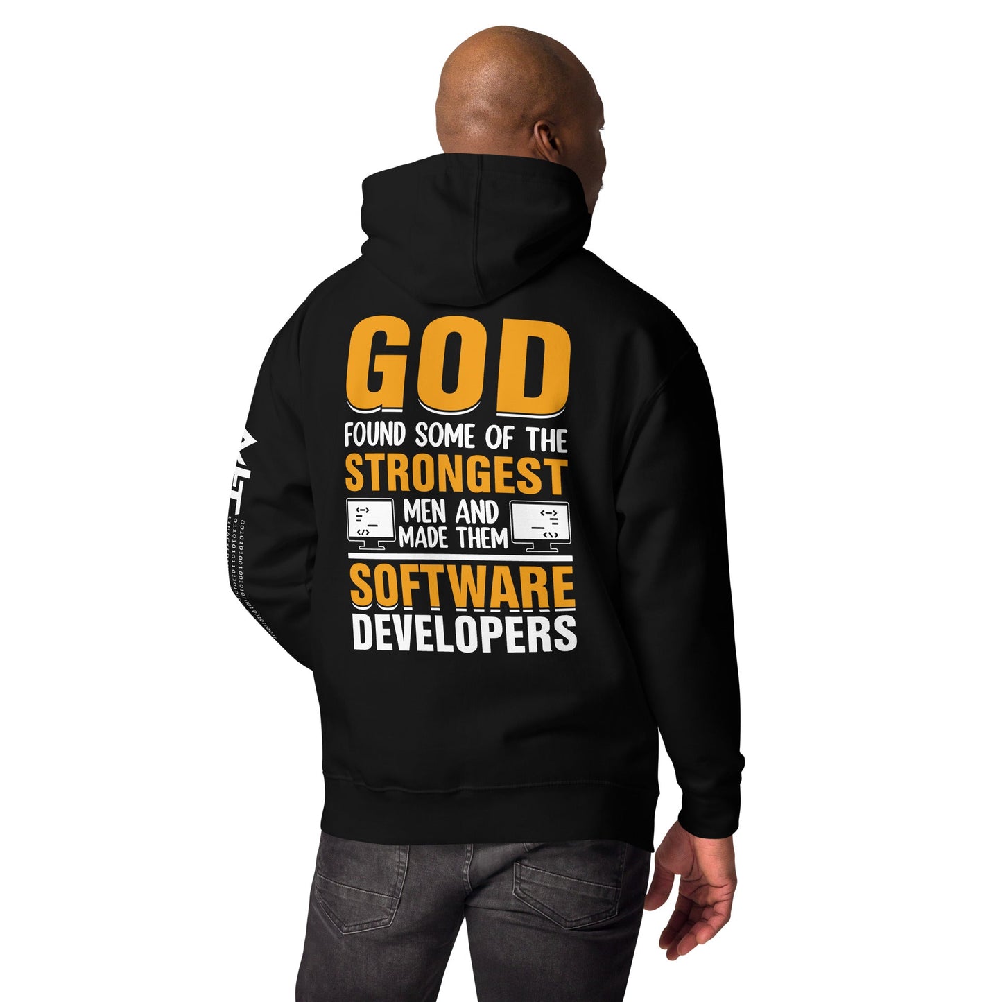 God Strongest Software - Unisex Hoodie ( Back Print ) by DarkByteGear