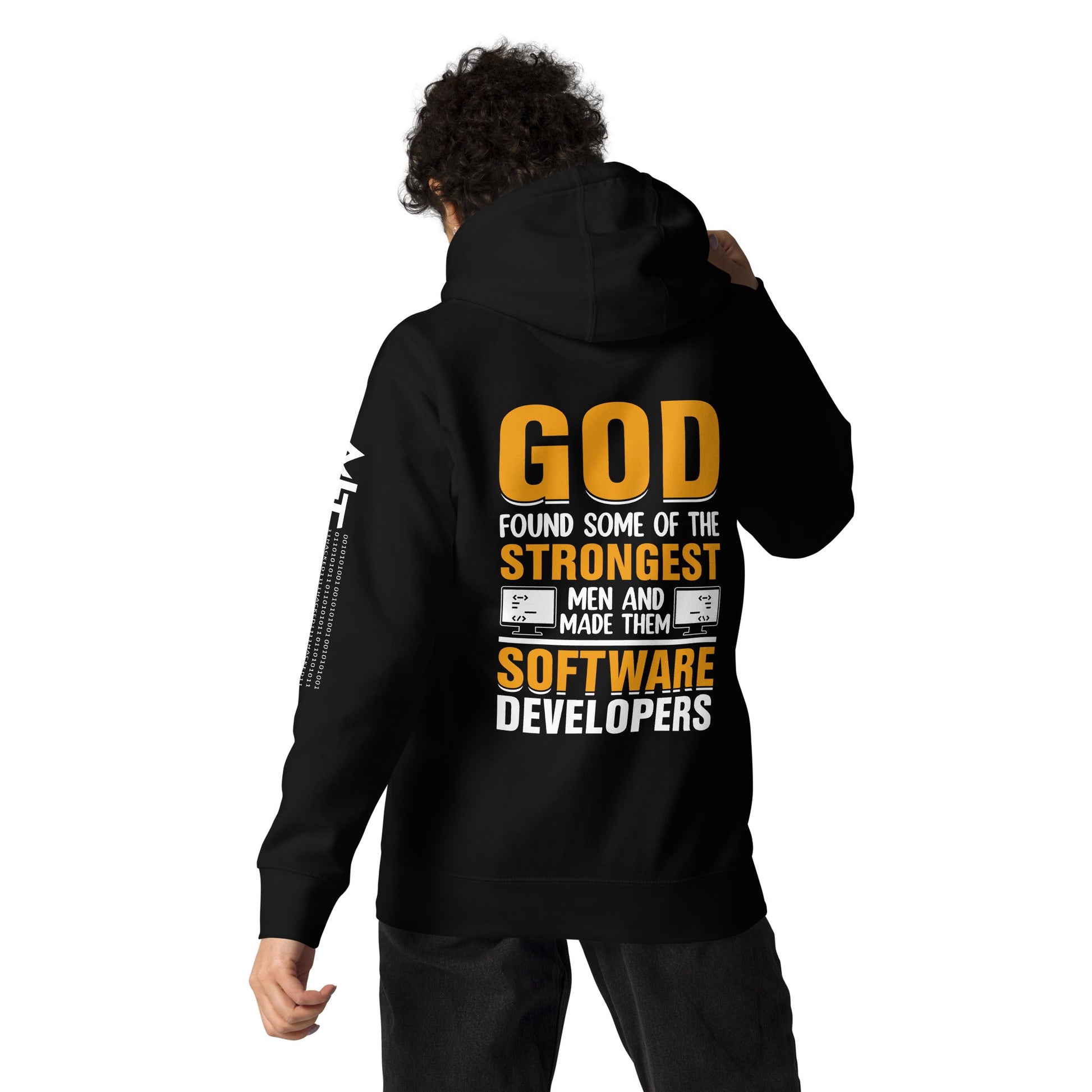 God Strongest Software - Unisex Hoodie ( Back Print ) by DarkByteGear