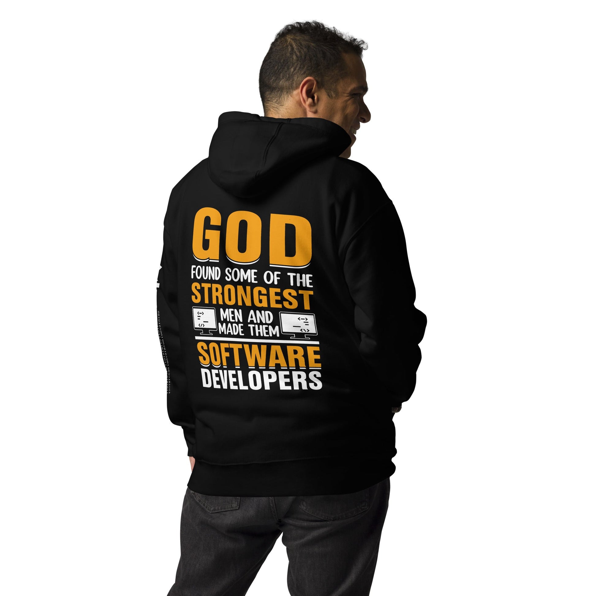 God Strongest Software - Unisex Hoodie ( Back Print ) by DarkByteGear