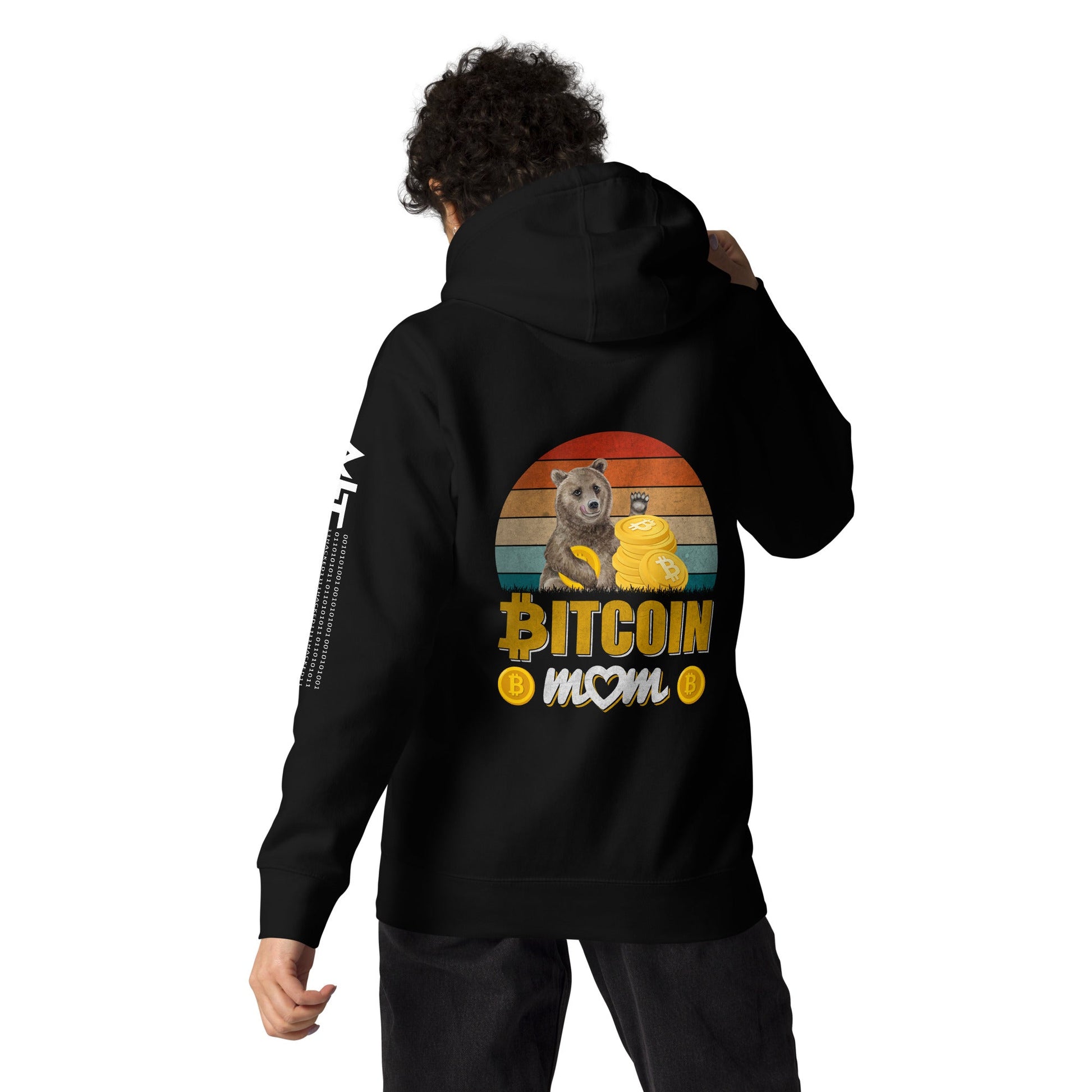 Bitcoin Mom -Unisex Hoodie ( Back Print ) by DarkByteGear