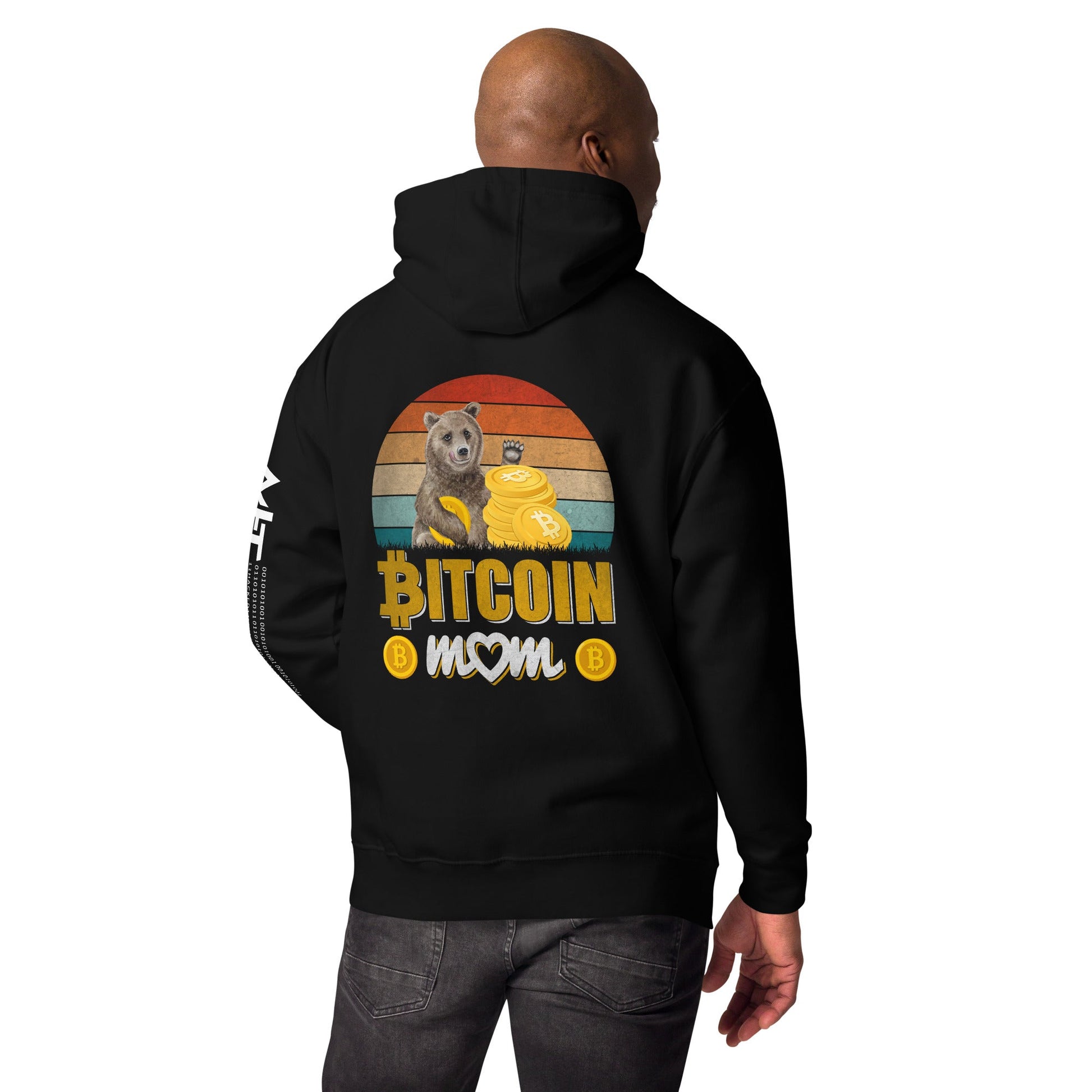 Bitcoin Mom -Unisex Hoodie ( Back Print ) by DarkByteGear