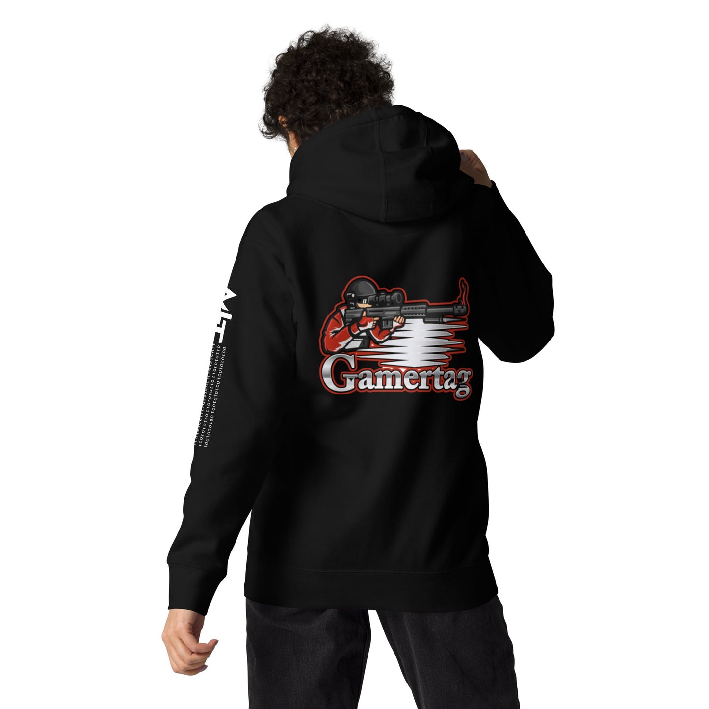 Gamer Tag - Unisex Hoodie ( Back Print ) by DarkByteGear