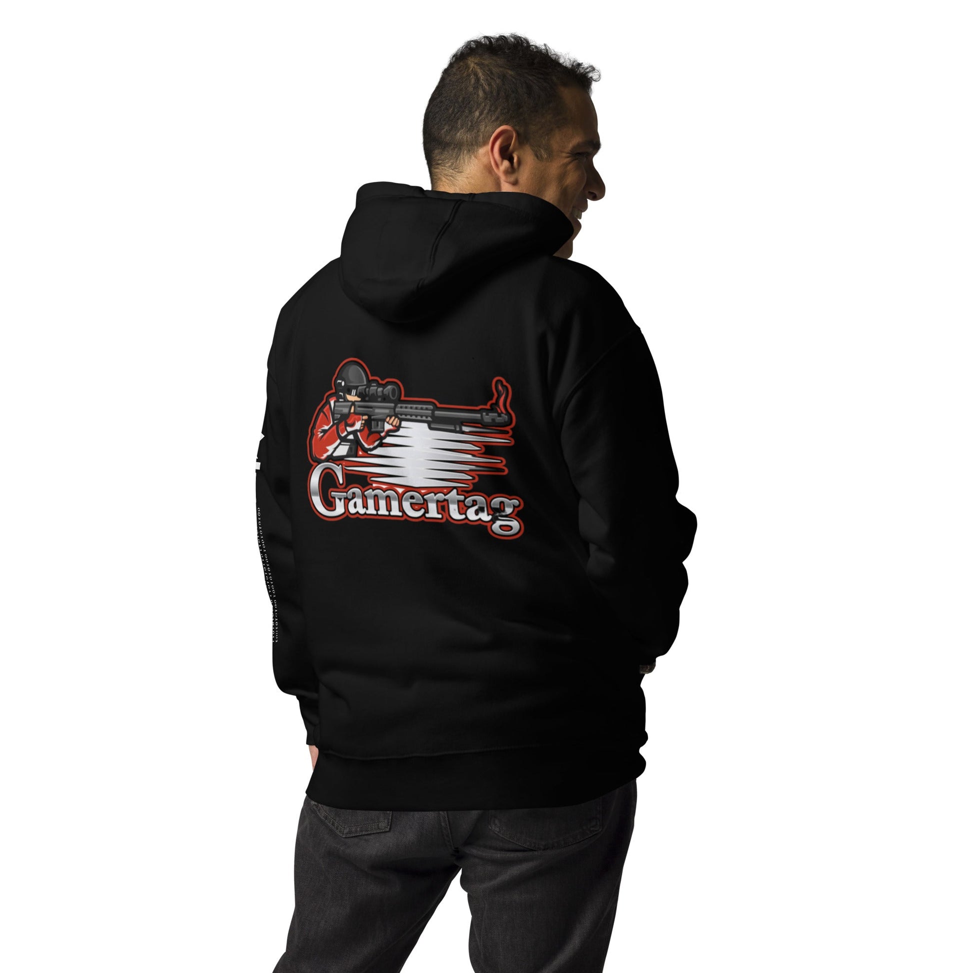 Gamer Tag - Unisex Hoodie ( Back Print ) by DarkByteGear