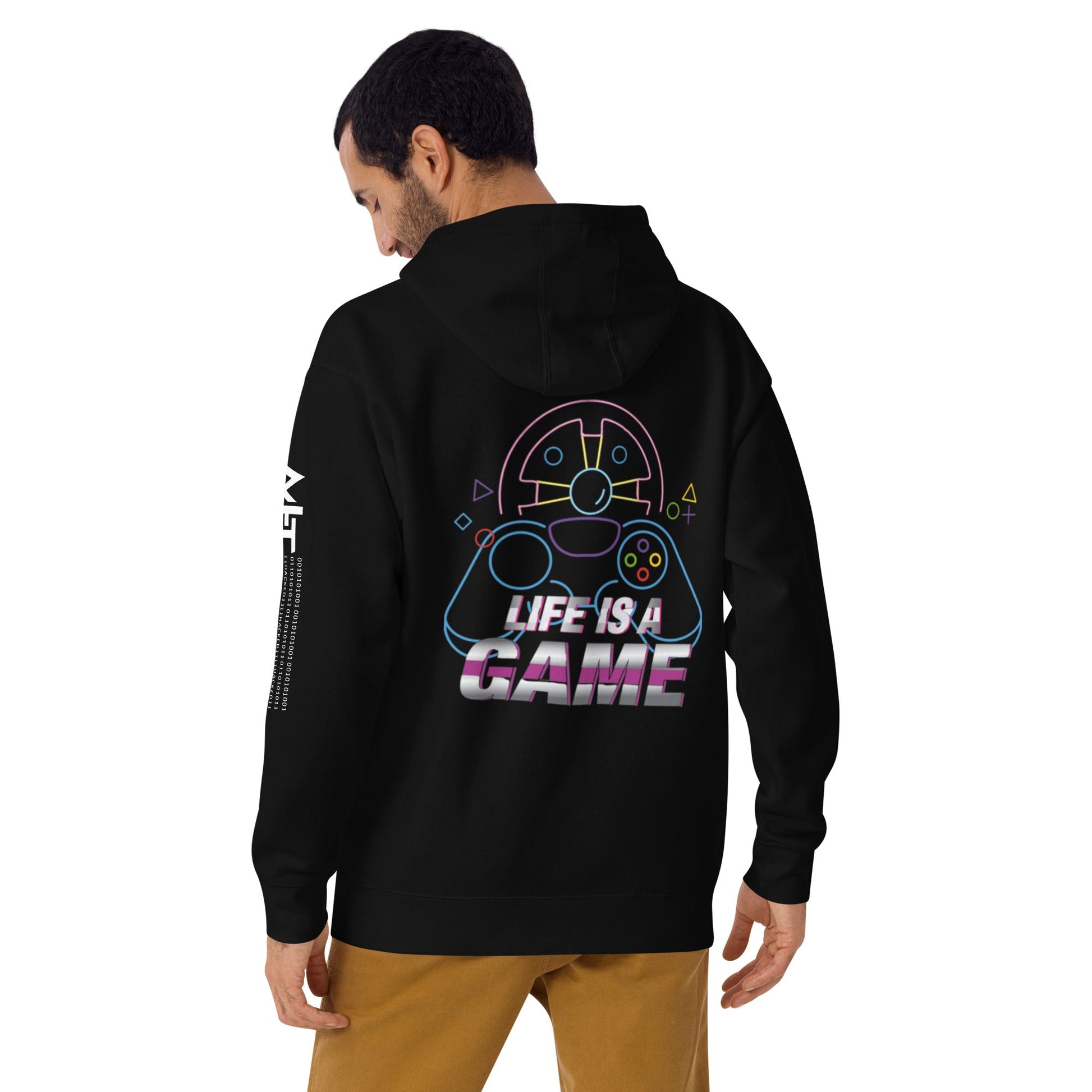 Life is a Game - Unisex Hoodie ( Back Print ) by DarkByteGear