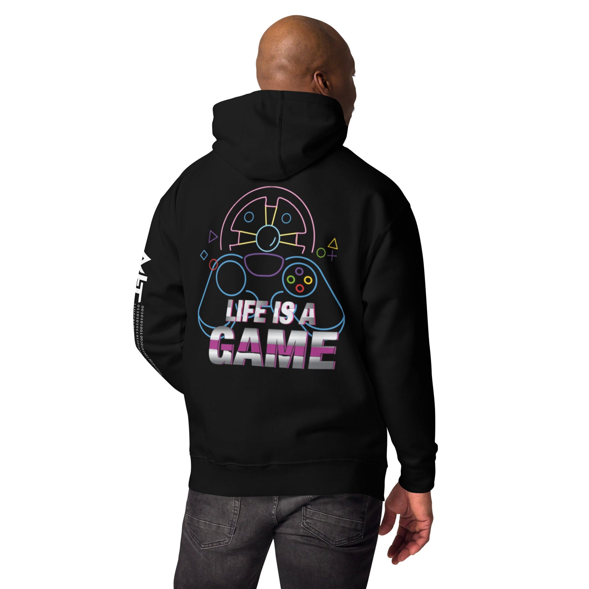 Life is a Game - Unisex Hoodie ( Back Print ) by DarkByteGear