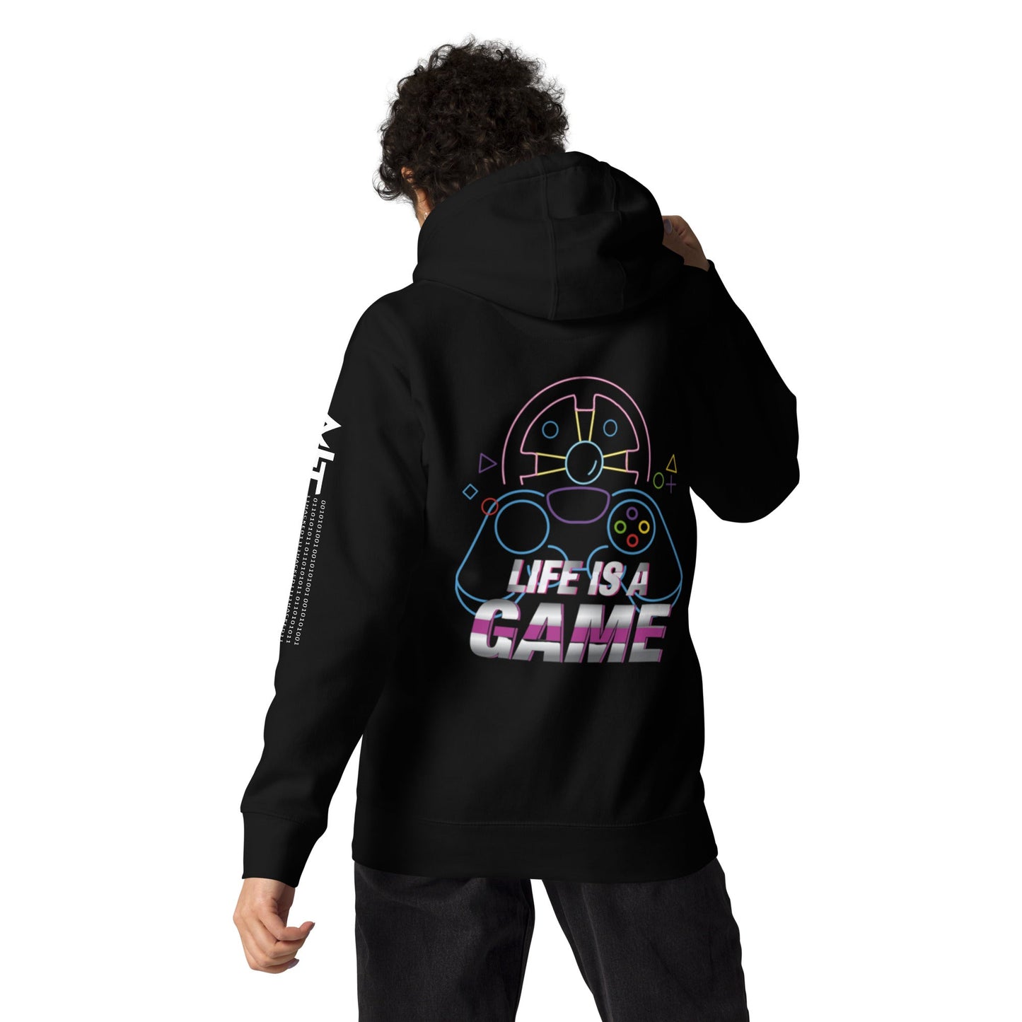 Life is a Game - Unisex Hoodie ( Back Print ) by DarkByteGear