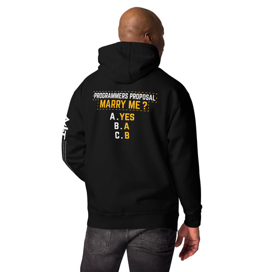 Programmers' Proposal - Unisex Hoodie ( Back Print ) by DarkByteGear