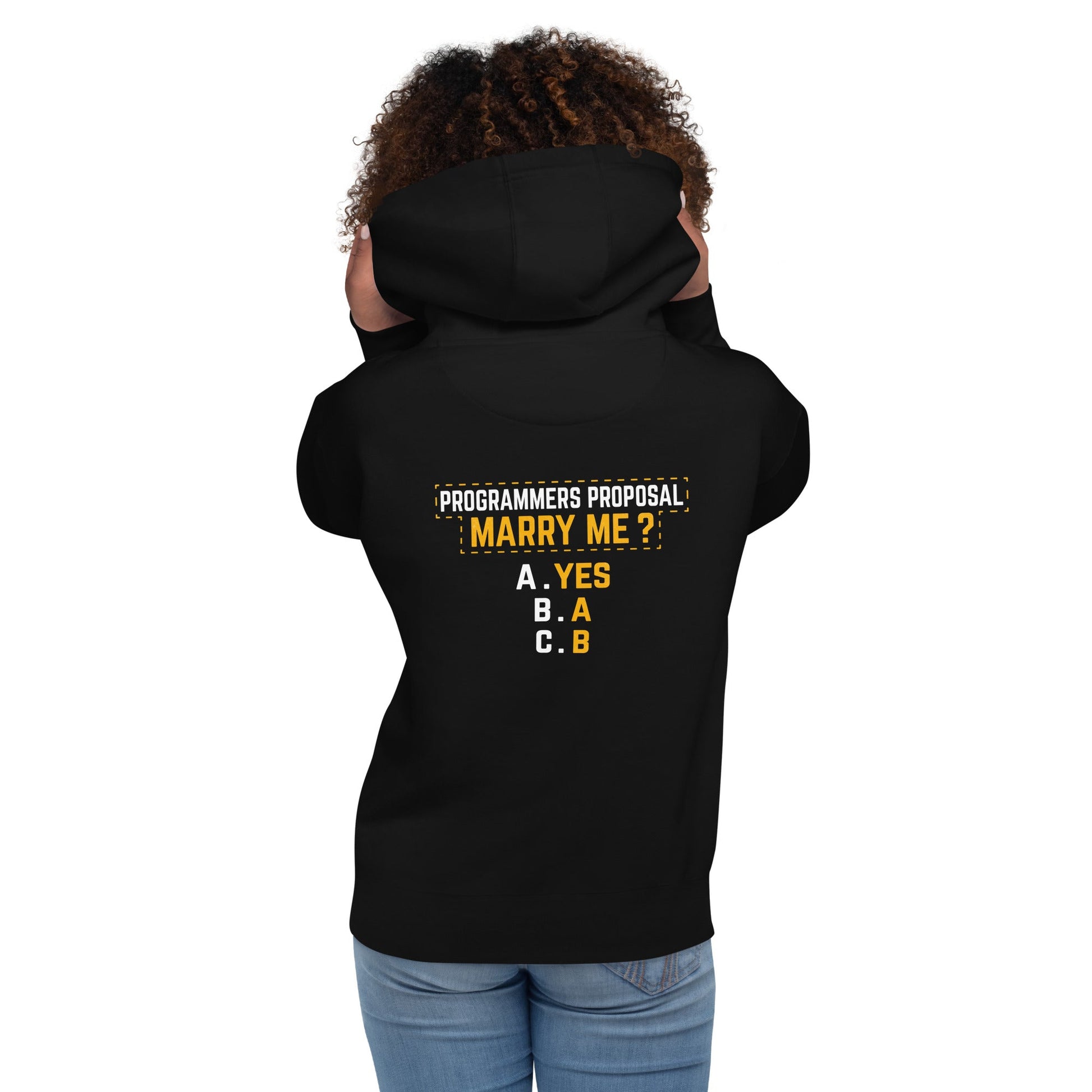 Programmers' Proposal - Unisex Hoodie ( Back Print ) by DarkByteGear