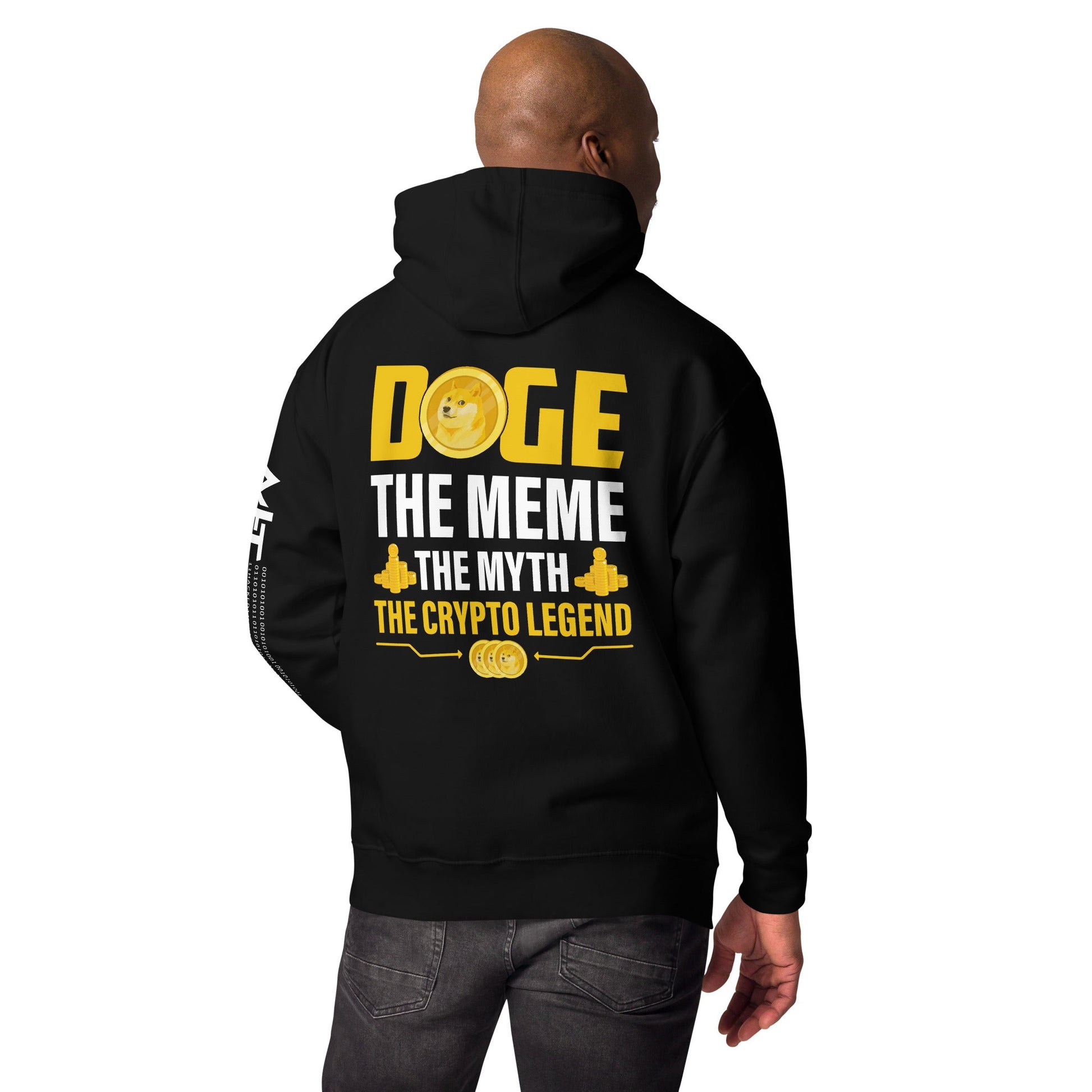 Doge the Meme, the Myth, the Crypto Legend - Unisex Hoodie ( Back Print ) by DarkByteGear