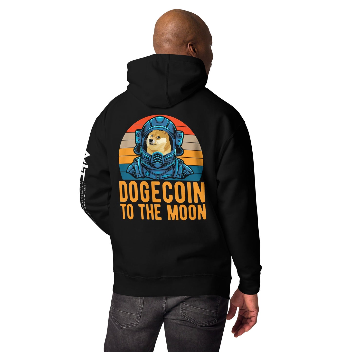 Doge Coin to the Moon - Unisex Hoodie ( Back Print ) by DarkByteGear