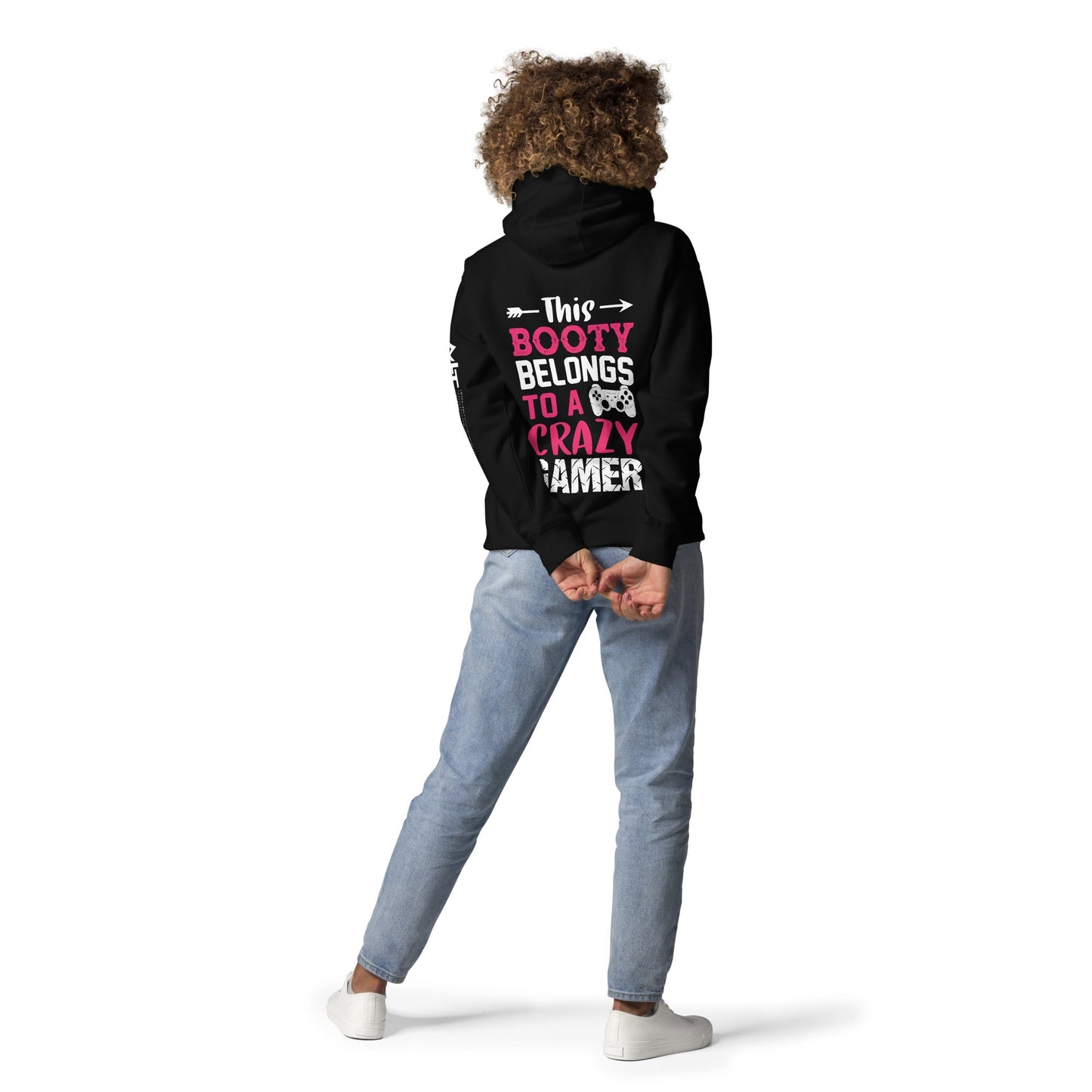 This Booty belongs to a Crazy Gamer - Unisex Hoodie ( Back Print ) by DarkByteGear