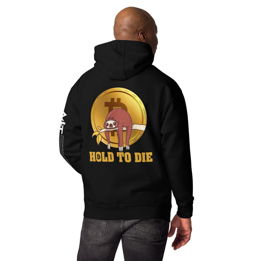 Bitcoin: Hold to Die - Unisex Hoodie ( Back Print ) by DarkByteGear