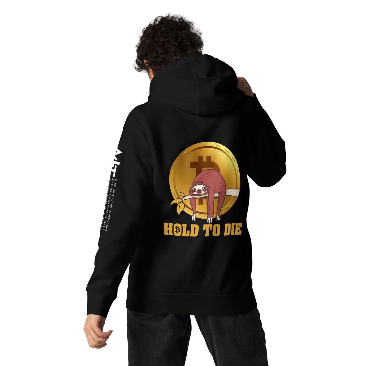 Bitcoin: Hold to Die - Unisex Hoodie ( Back Print ) by DarkByteGear