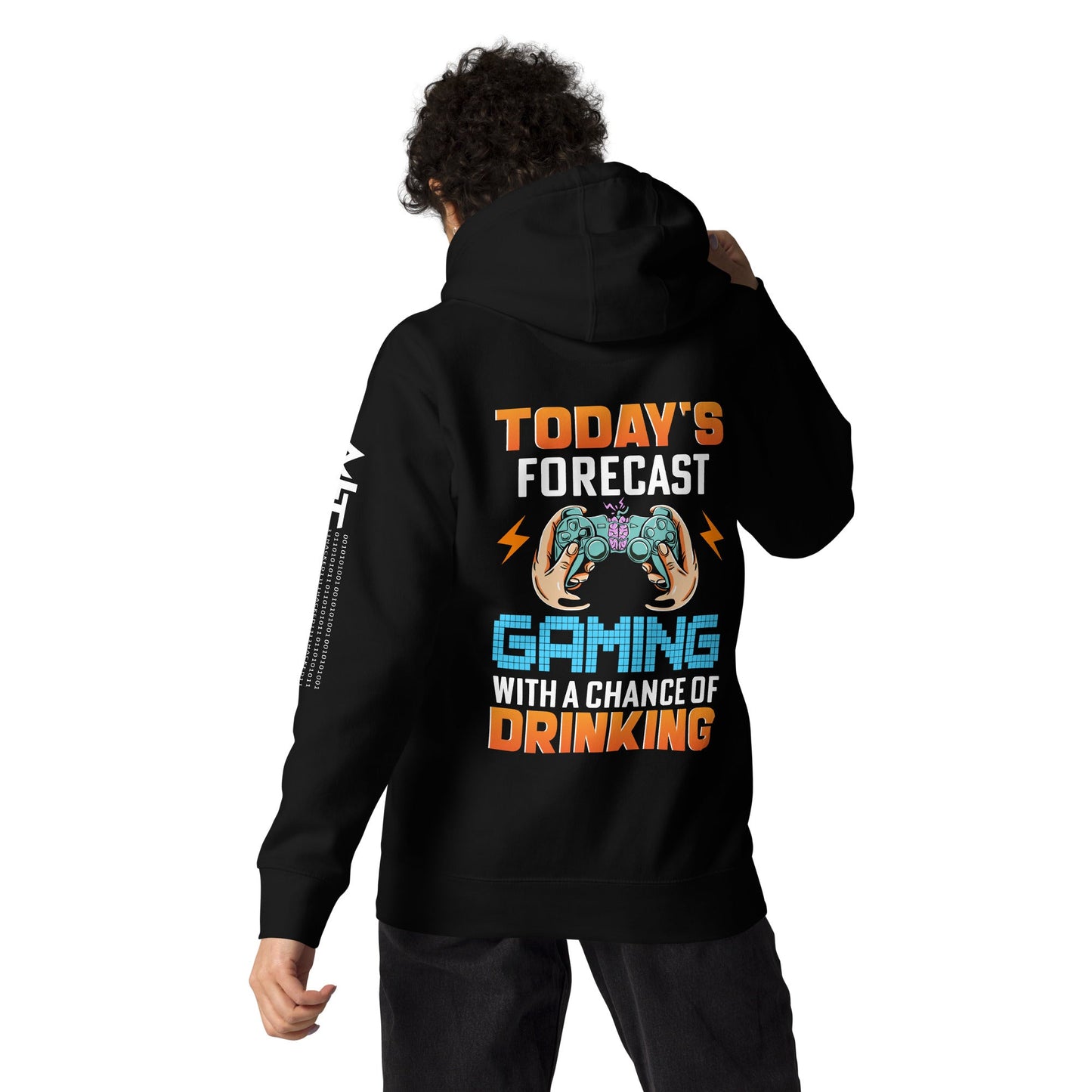 Games: the Only legal place to Kill Stupid People ( orange text ) - Unisex Hoodie ( Back Print ) by DarkByteGear