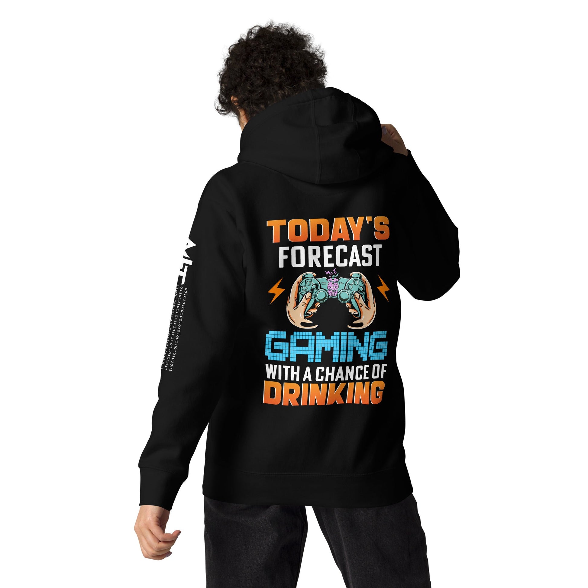 Games: the Only legal place to Kill Stupid People ( orange text ) - Unisex Hoodie ( Back Print ) by DarkByteGear