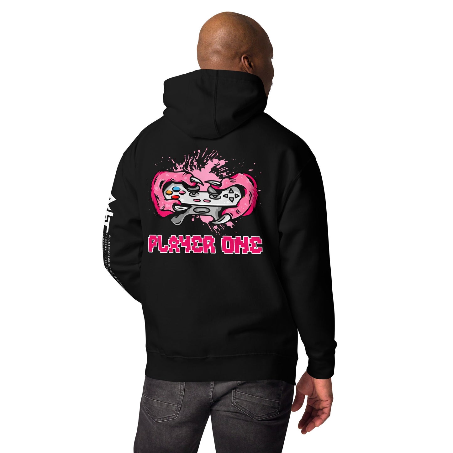 Player One - Unisex Hoodie ( Back Print ) by DarkByteGear