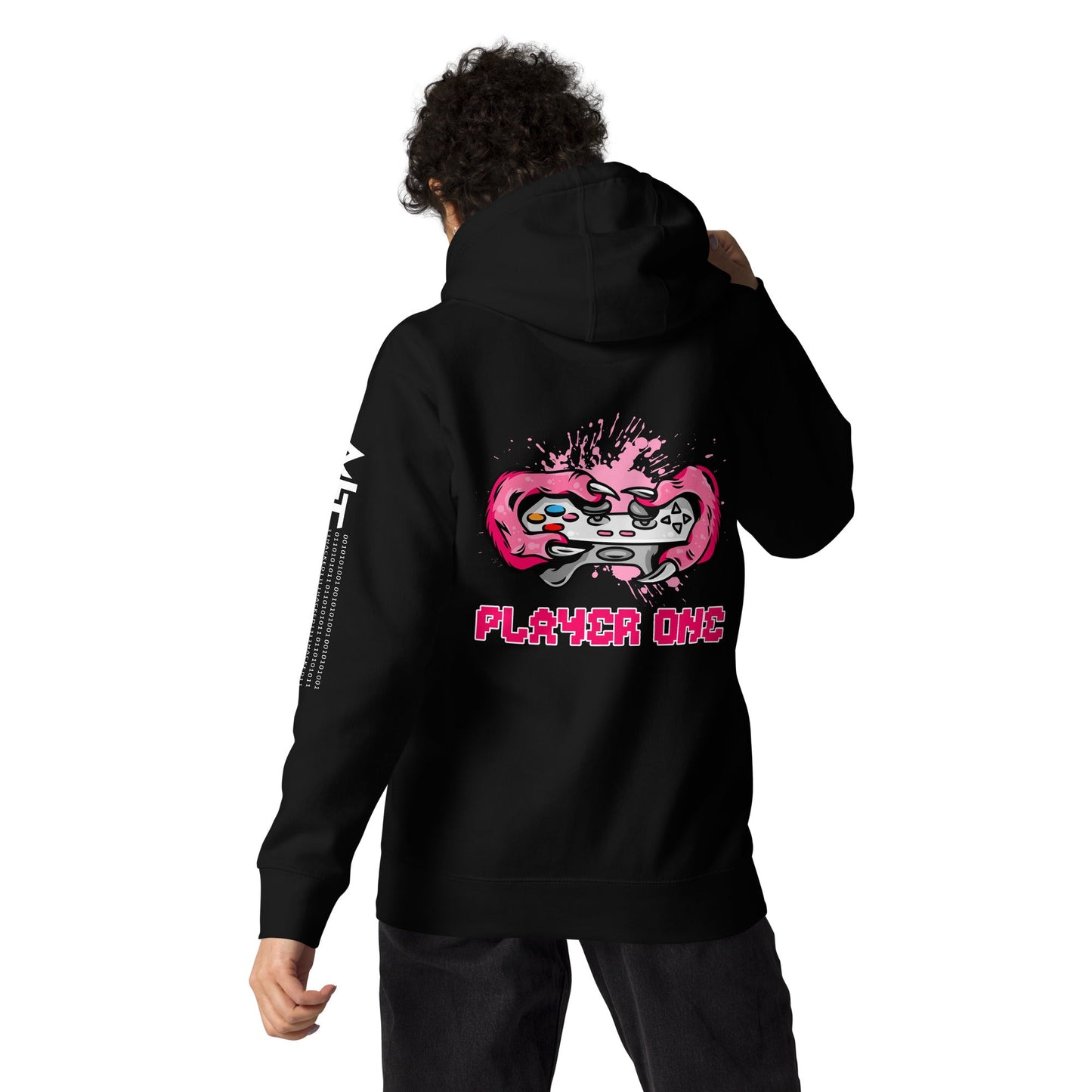 Player One - Unisex Hoodie ( Back Print ) by DarkByteGear