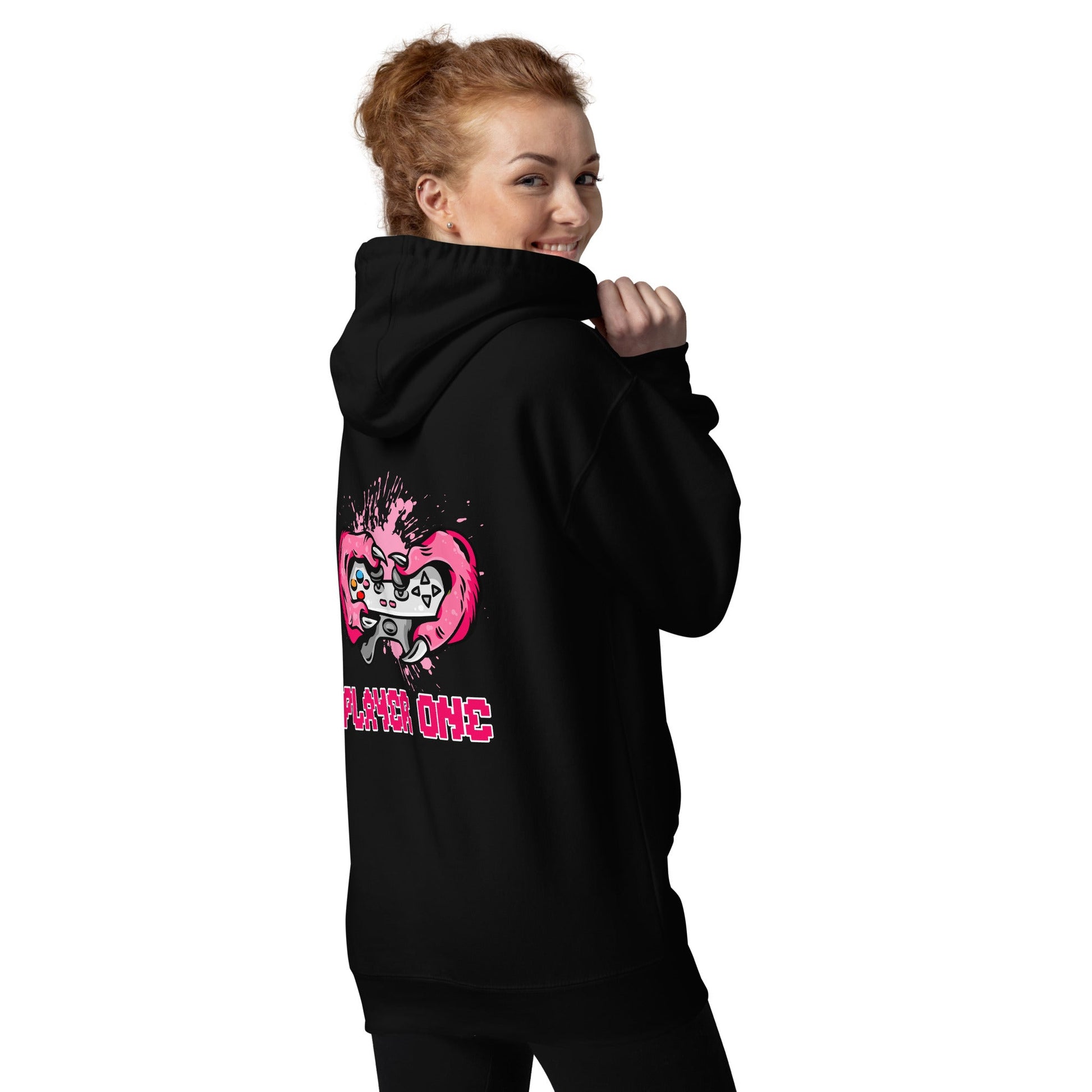 Player One - Unisex Hoodie ( Back Print ) by DarkByteGear