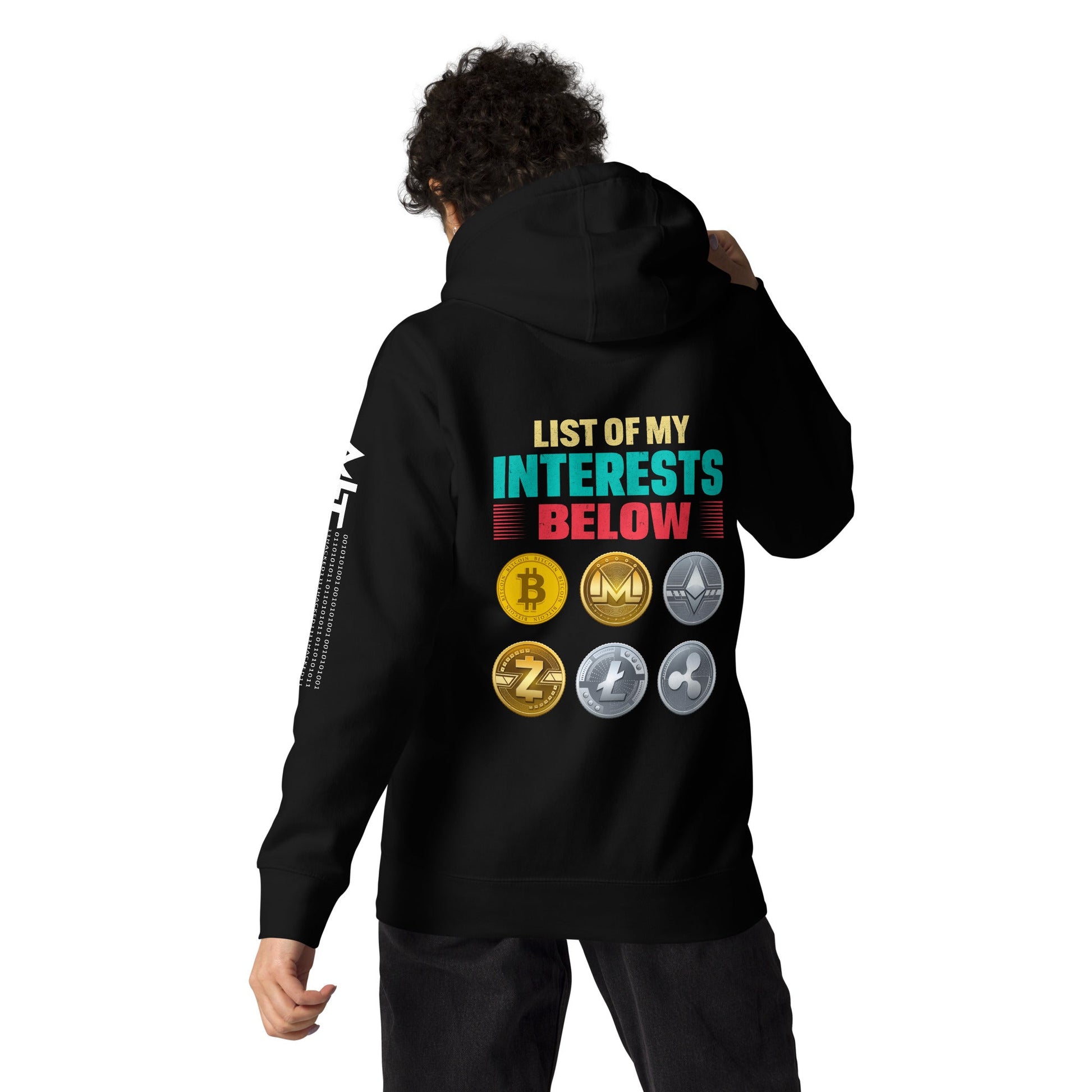 List of my Interests below - Unisex Hoodie ( Back Print ) by DarkByteGear