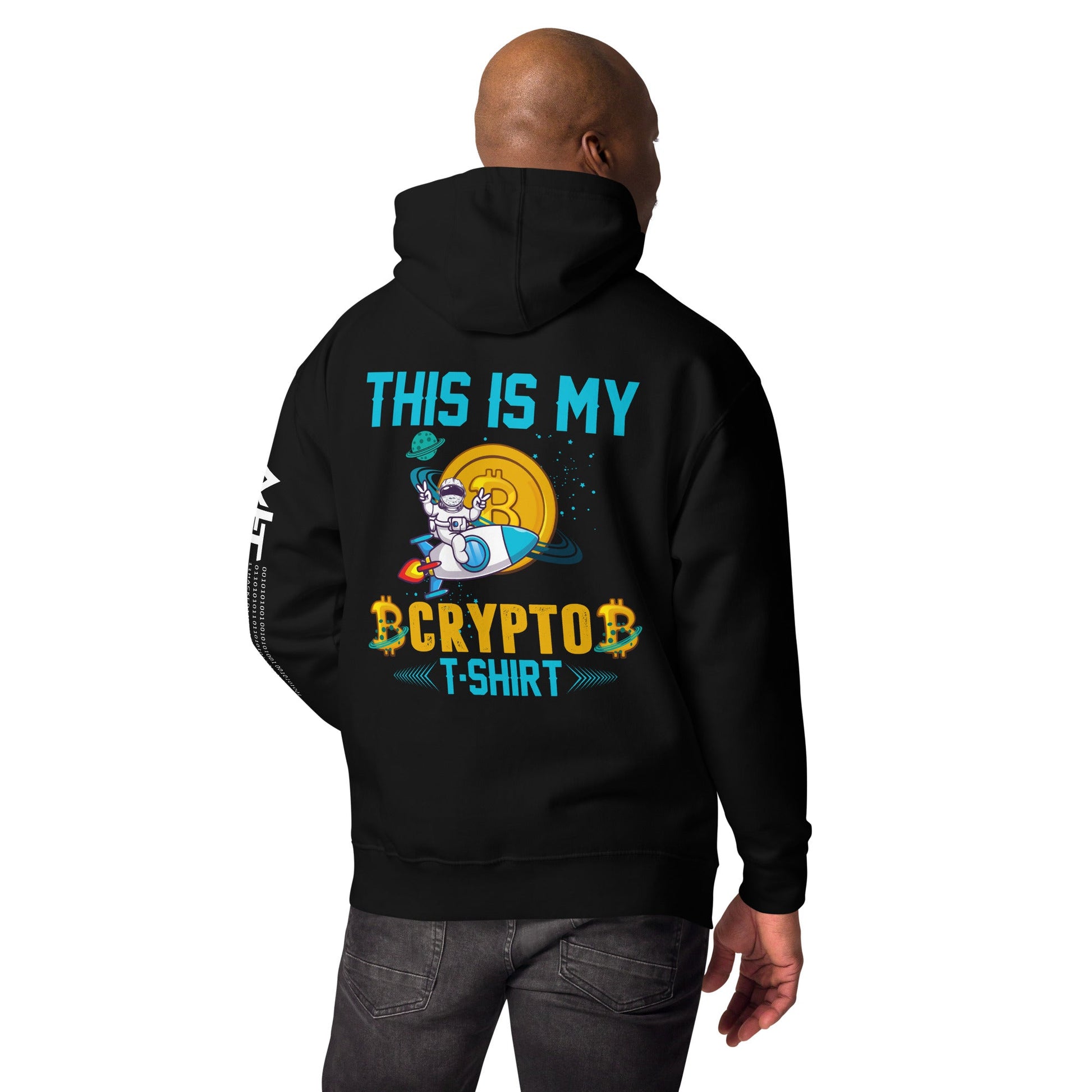 This is my Crypto T-shirt with Turtle Ninja and Missile - Unisex Hoodie ( Back Print ) by DarkByteGear