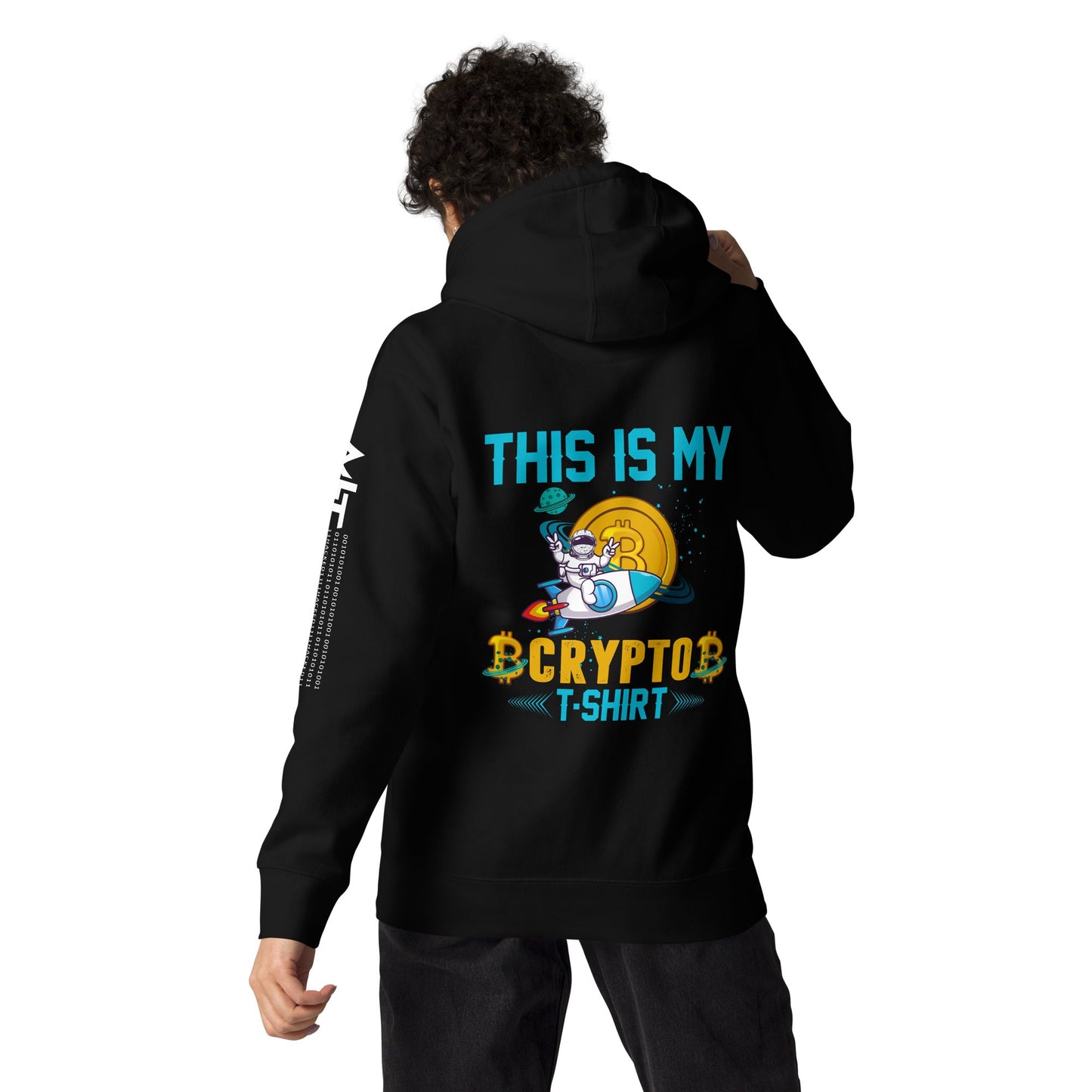 This is my Crypto T-shirt with Turtle Ninja and Missile - Unisex Hoodie ( Back Print ) by DarkByteGear
