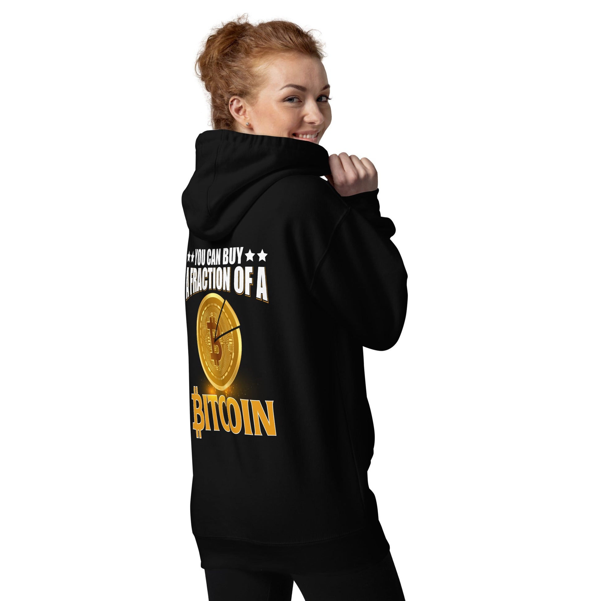 You can Buy a Fraction of a Bitcoin - Unisex Hoodie ( Back Print ) by DarkByteGear