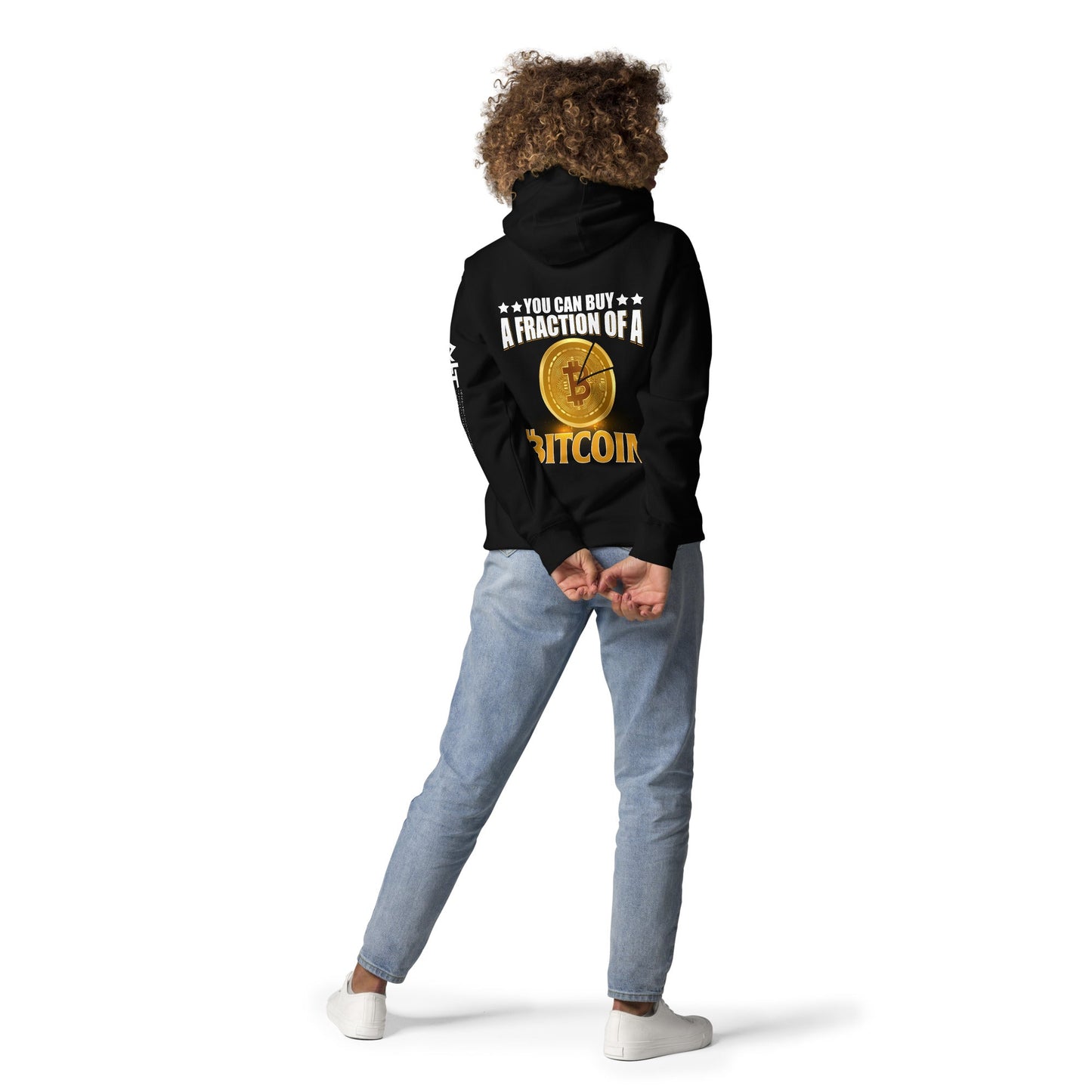 You can Buy a Fraction of a Bitcoin - Unisex Hoodie ( Back Print ) by DarkByteGear