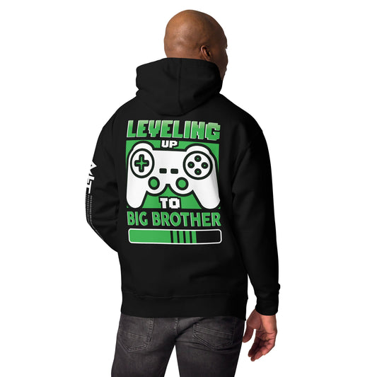 Levelling Up to Big Brother - Unisex Hoodie ( Back Print ) by DarkByteGear