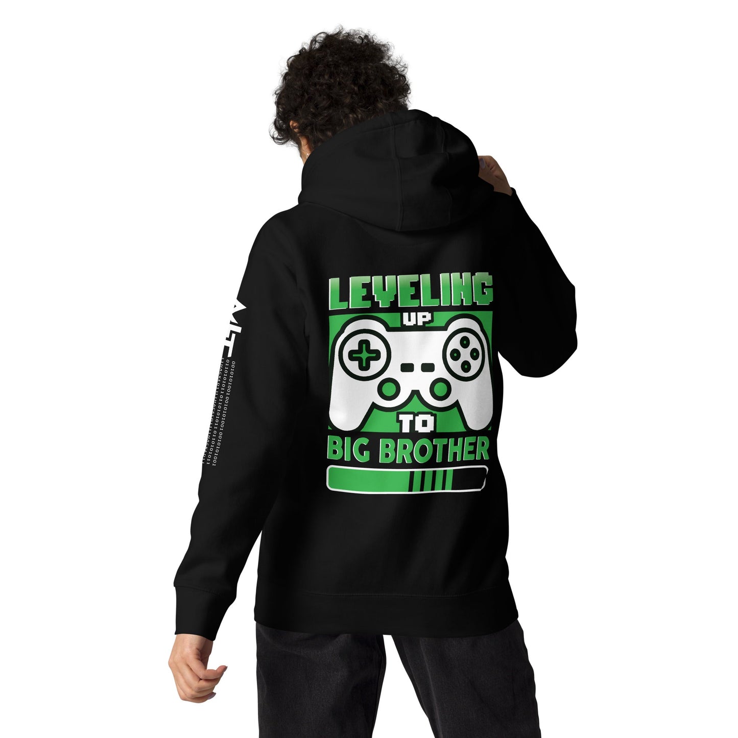 Levelling Up to Big Brother - Unisex Hoodie ( Back Print ) by DarkByteGear