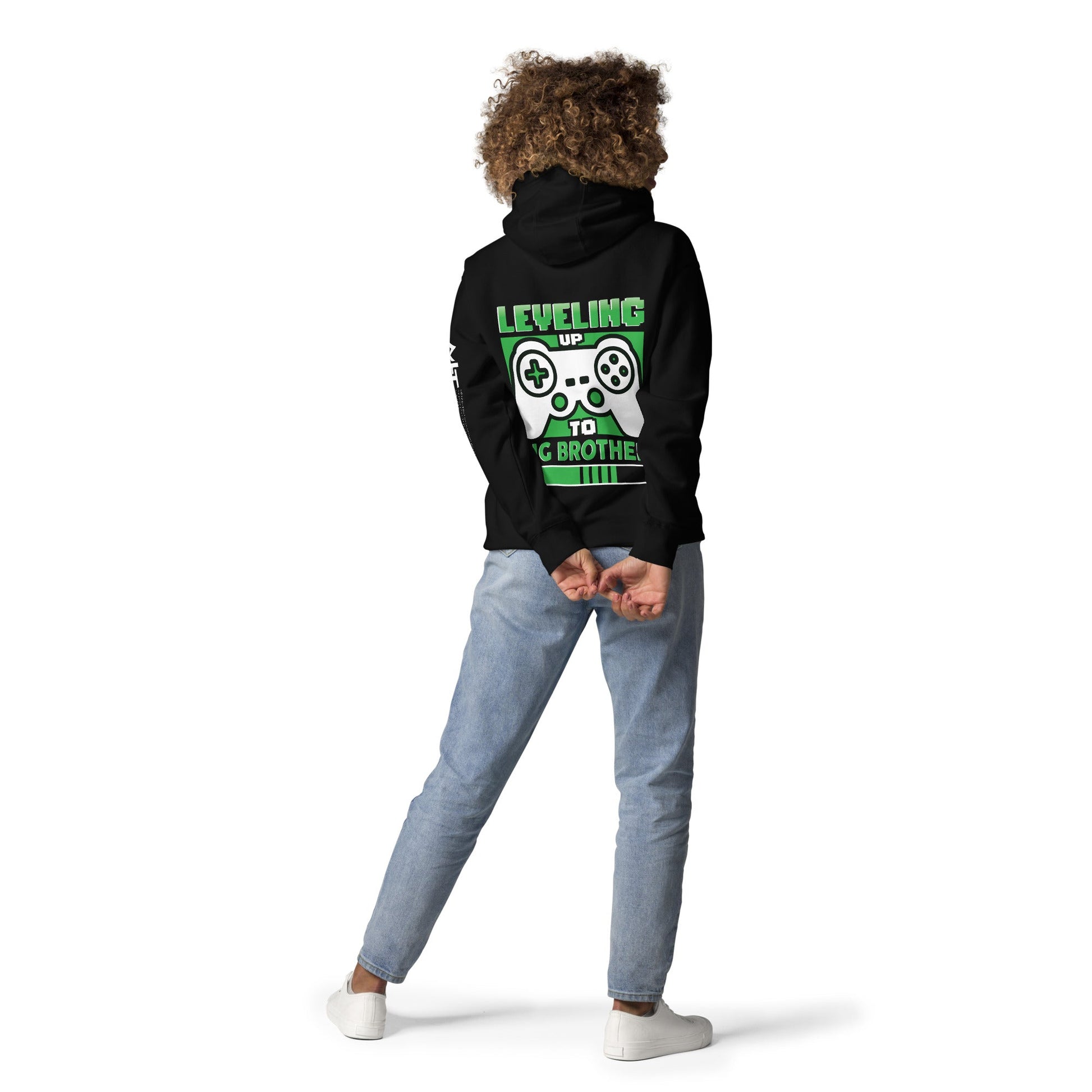 Levelling Up to Big Brother - Unisex Hoodie ( Back Print ) by DarkByteGear