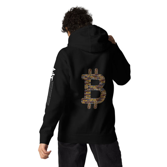Best Bitcoin Tee Unisex Hoodie ( Back Print ) by DarkByteGear