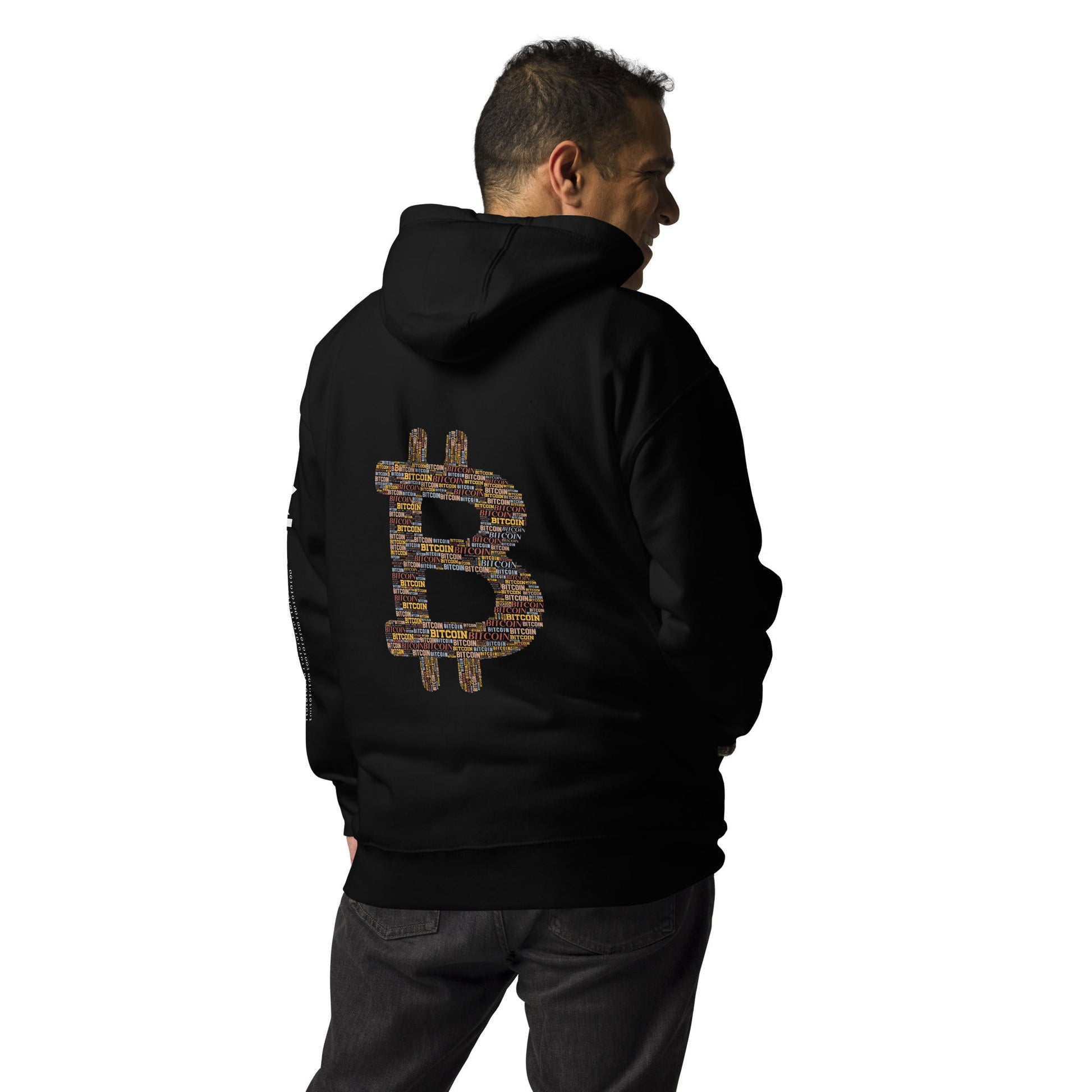Best Bitcoin Tee Unisex Hoodie ( Back Print ) by DarkByteGear