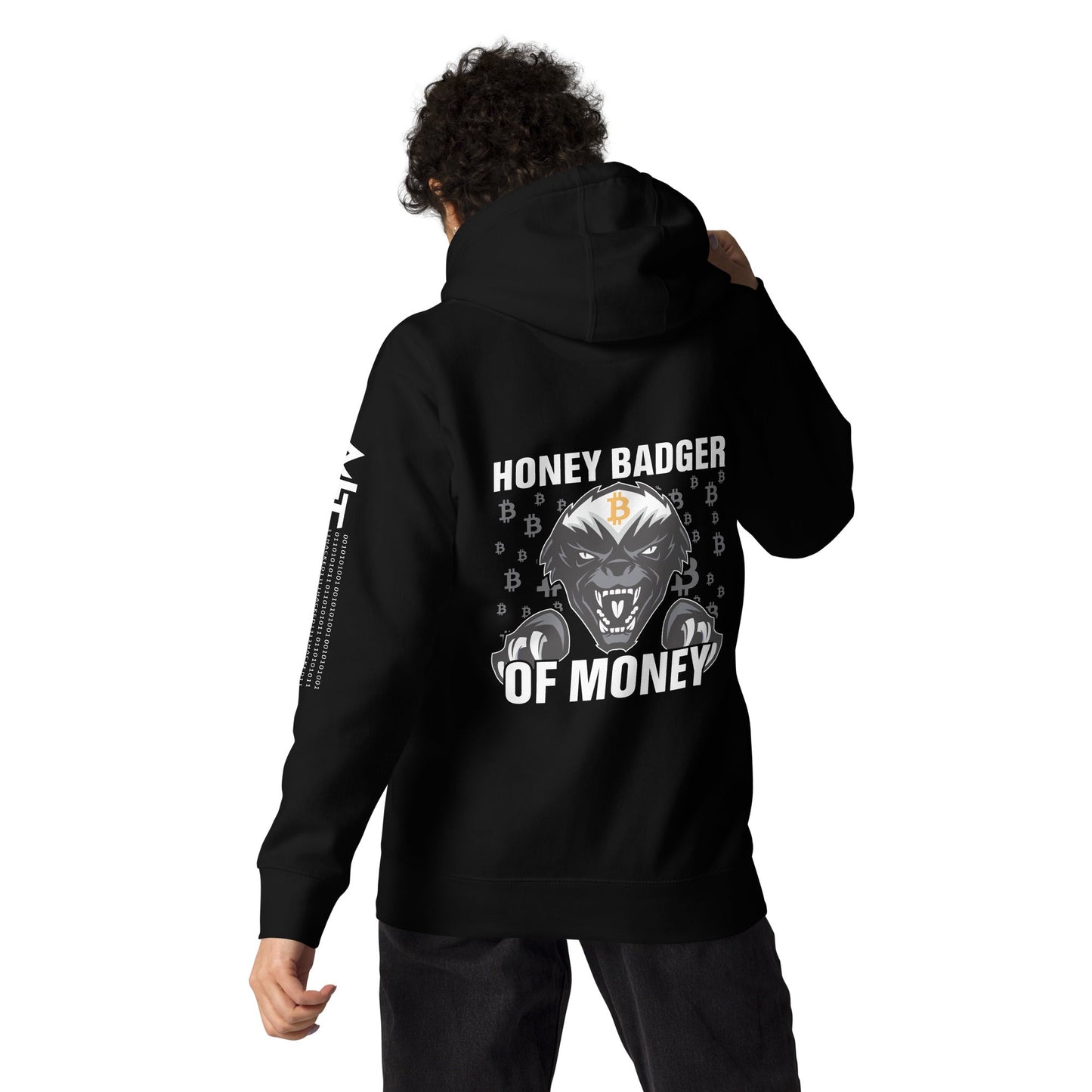 Honey Badger of Money - Unisex Hoodie ( Back Print ) by DarkByteGear