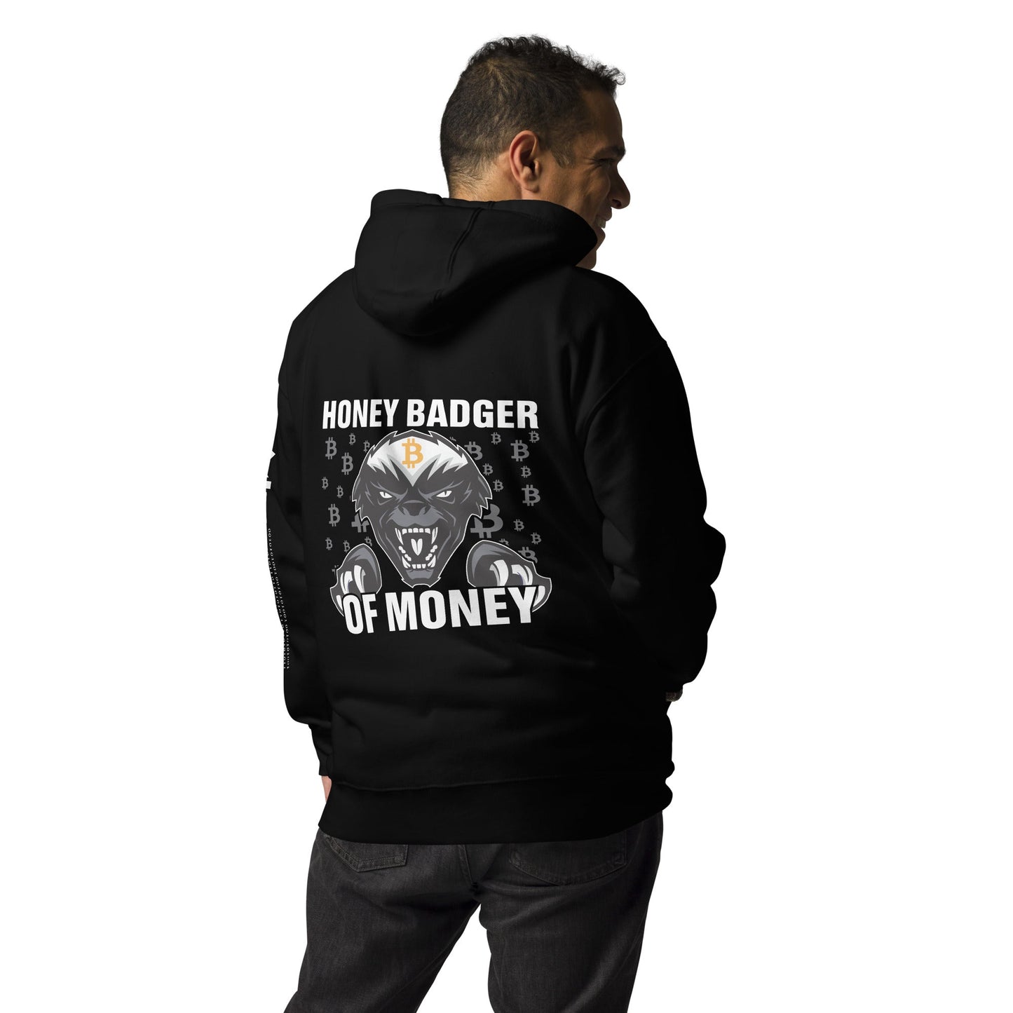 Honey Badger of Money - Unisex Hoodie ( Back Print ) by DarkByteGear