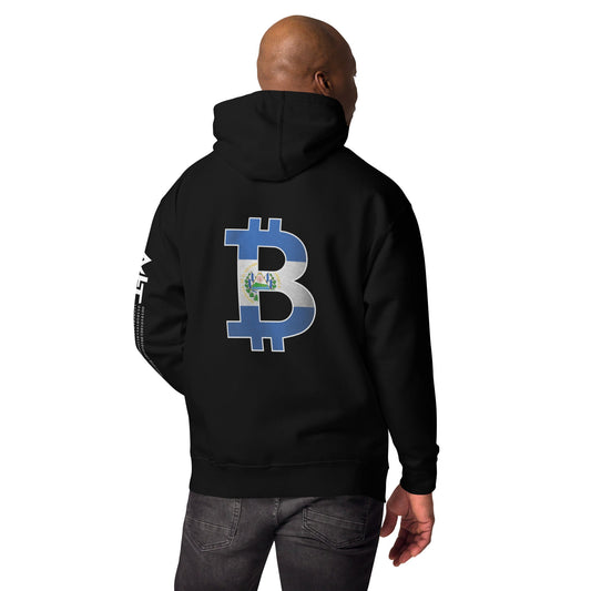 Blue Flag inside Bitcoin - Unisex Hoodie by DarkByteGear