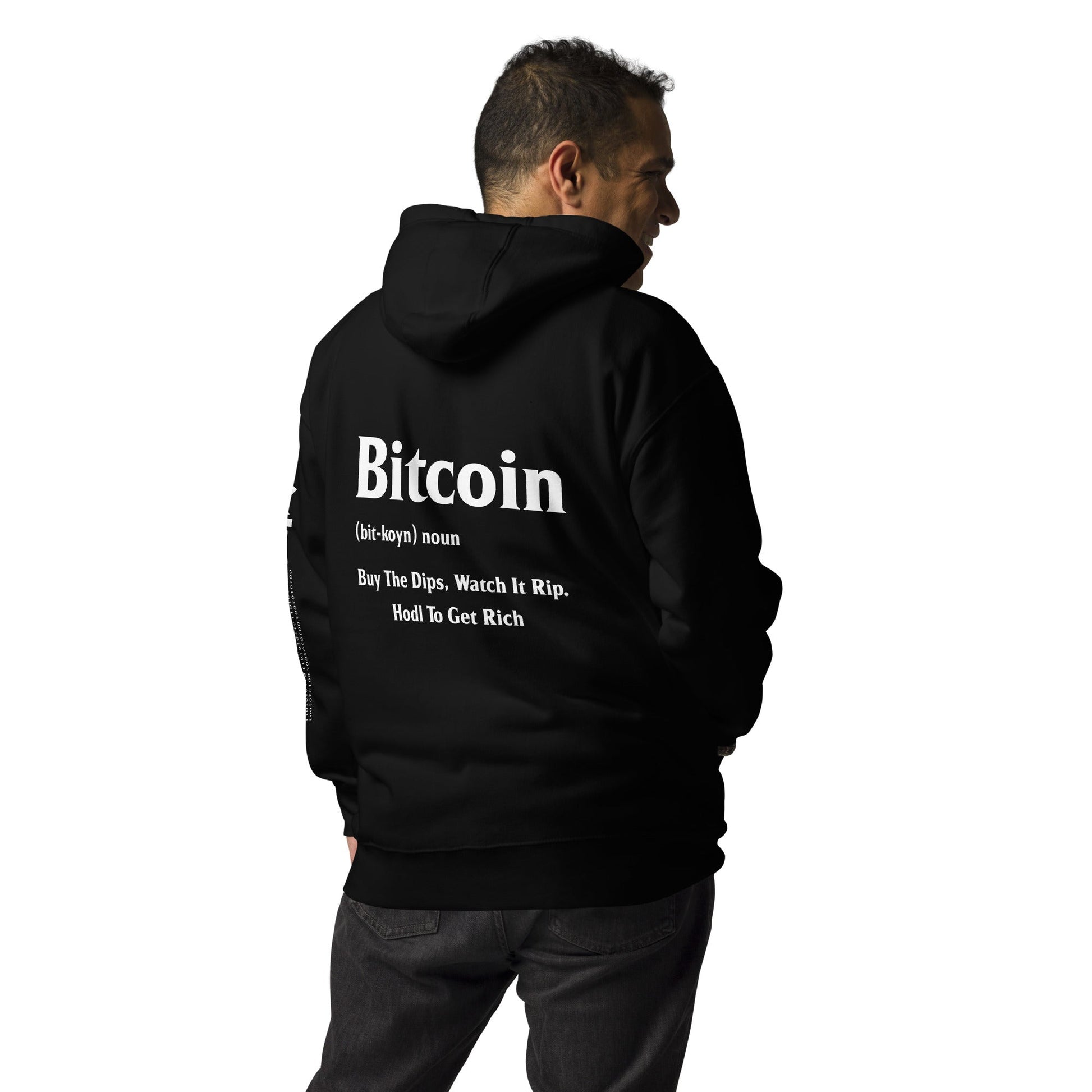 Bitcoin Definition ( White Text ) - Unisex Hoodie by DarkByteGear