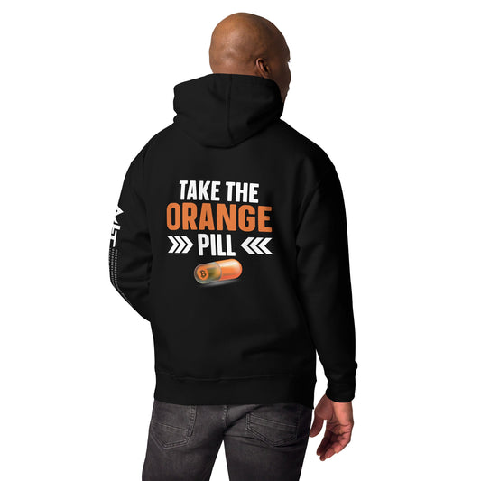 Take the Orange Pill Unisex Hoodie ( Back Print ) by DarkByteGear
