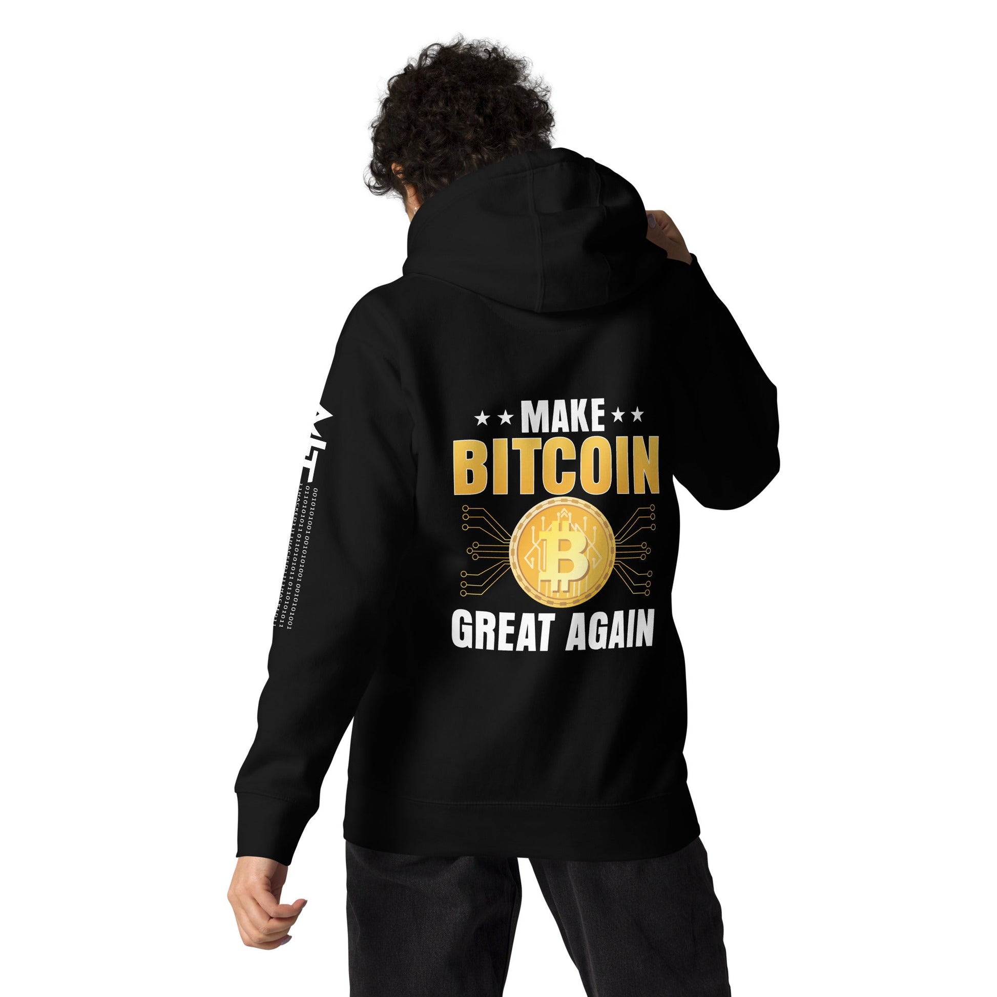 Make Bitcoin Great again Unisex Hoodie ( Back Print ) by DarkByteGear