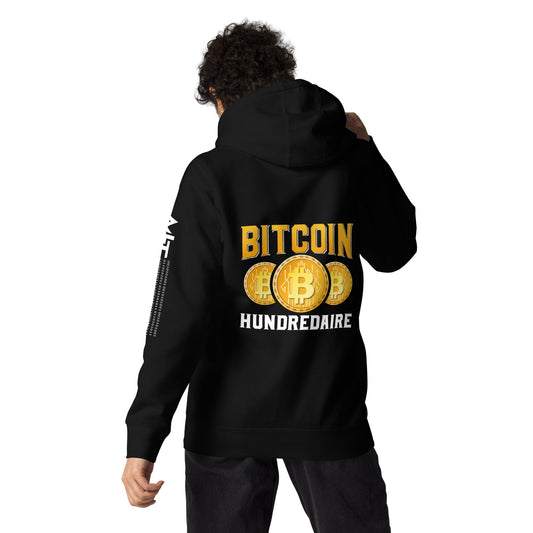Bitcoin Hundredaire - Unisex Hoodie ( Back Print ) by DarkByteGear