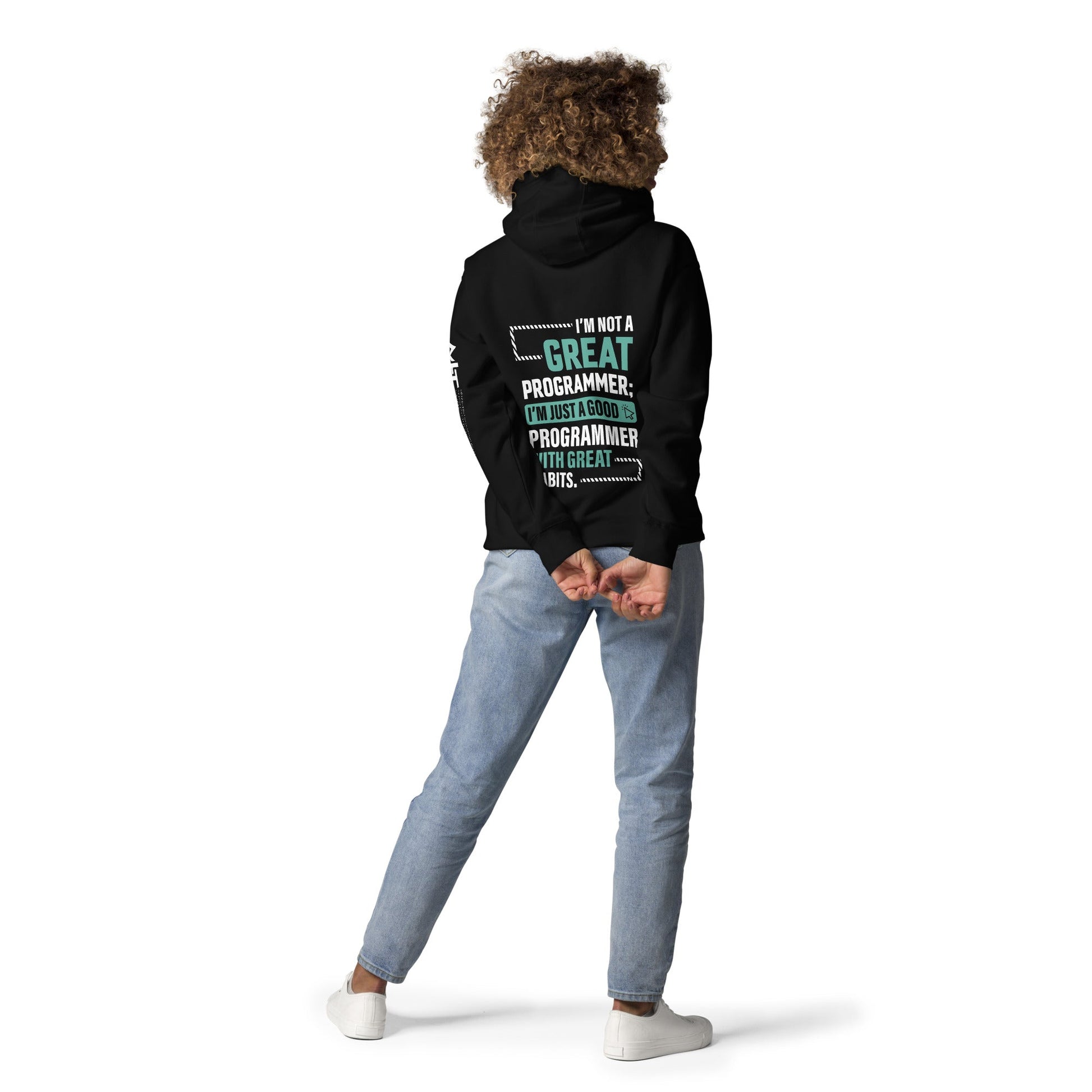 I am not a Great Programmer - Unisex Hoodie ( Back Print ) by DarkByteGear