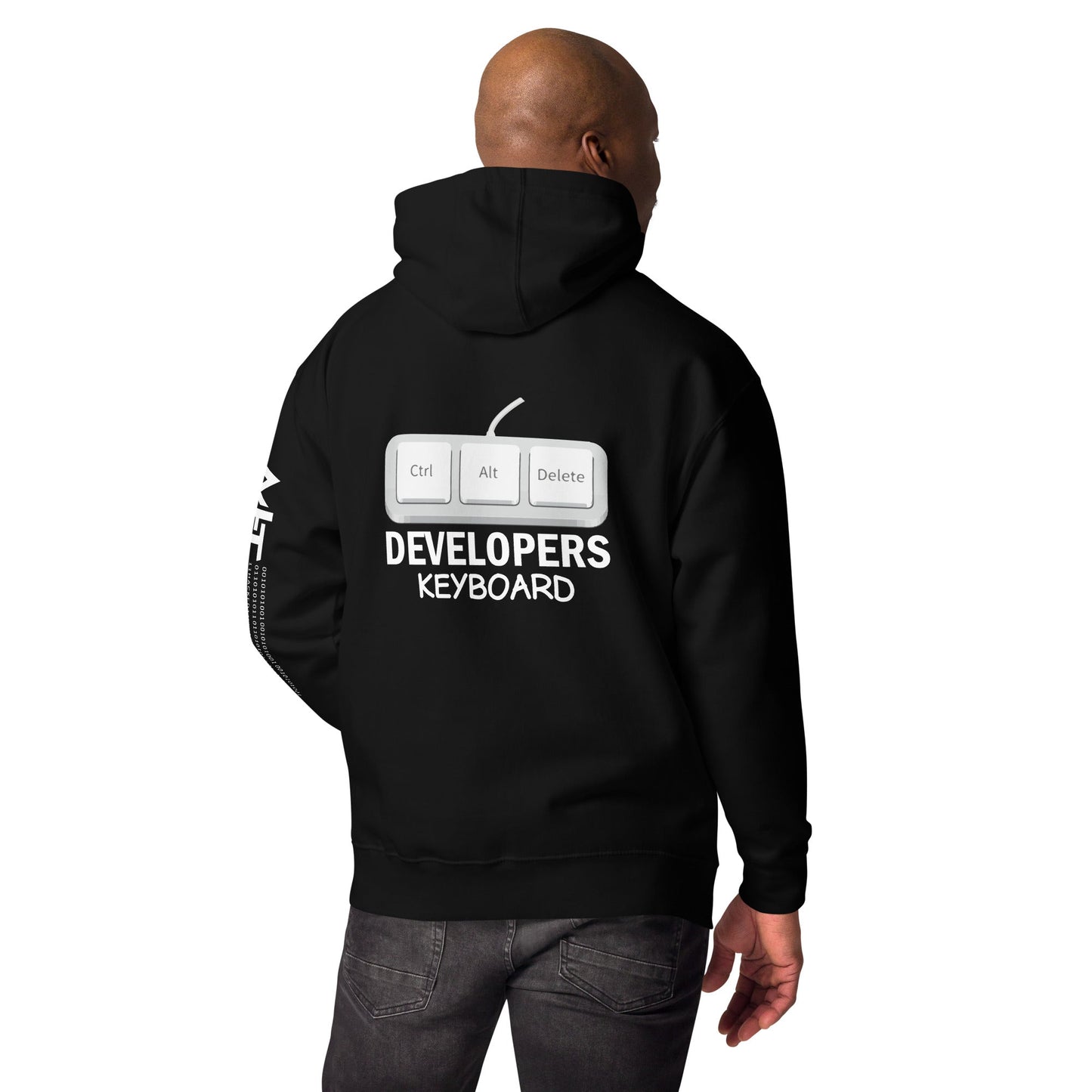 Ctrl+Alt+Del Developer Keyboard - Unisex Hoodie ( Back Print ) by DarkByteGear