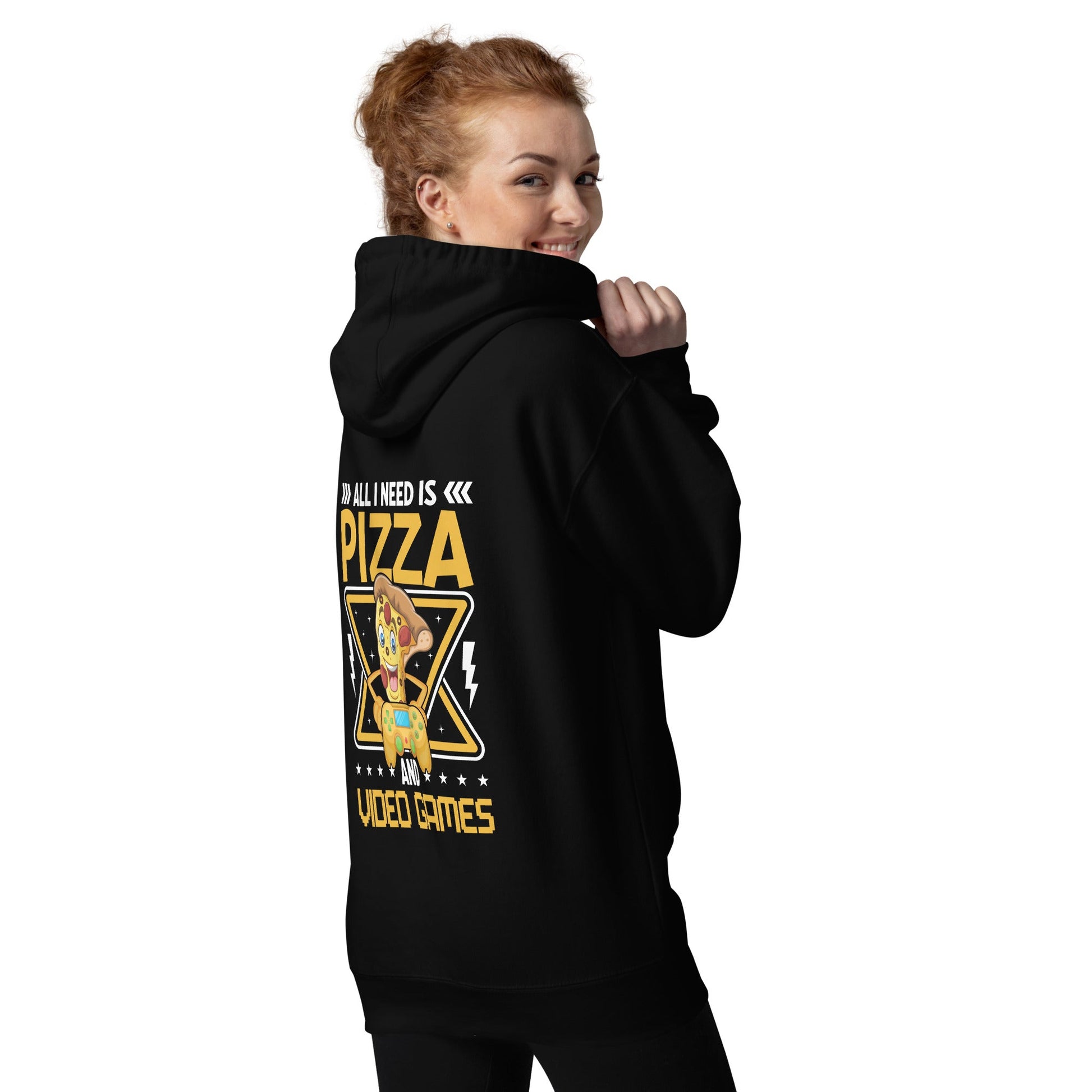 All I need is Pizza and Video Games Unisex Hoodie by DarkByteGear