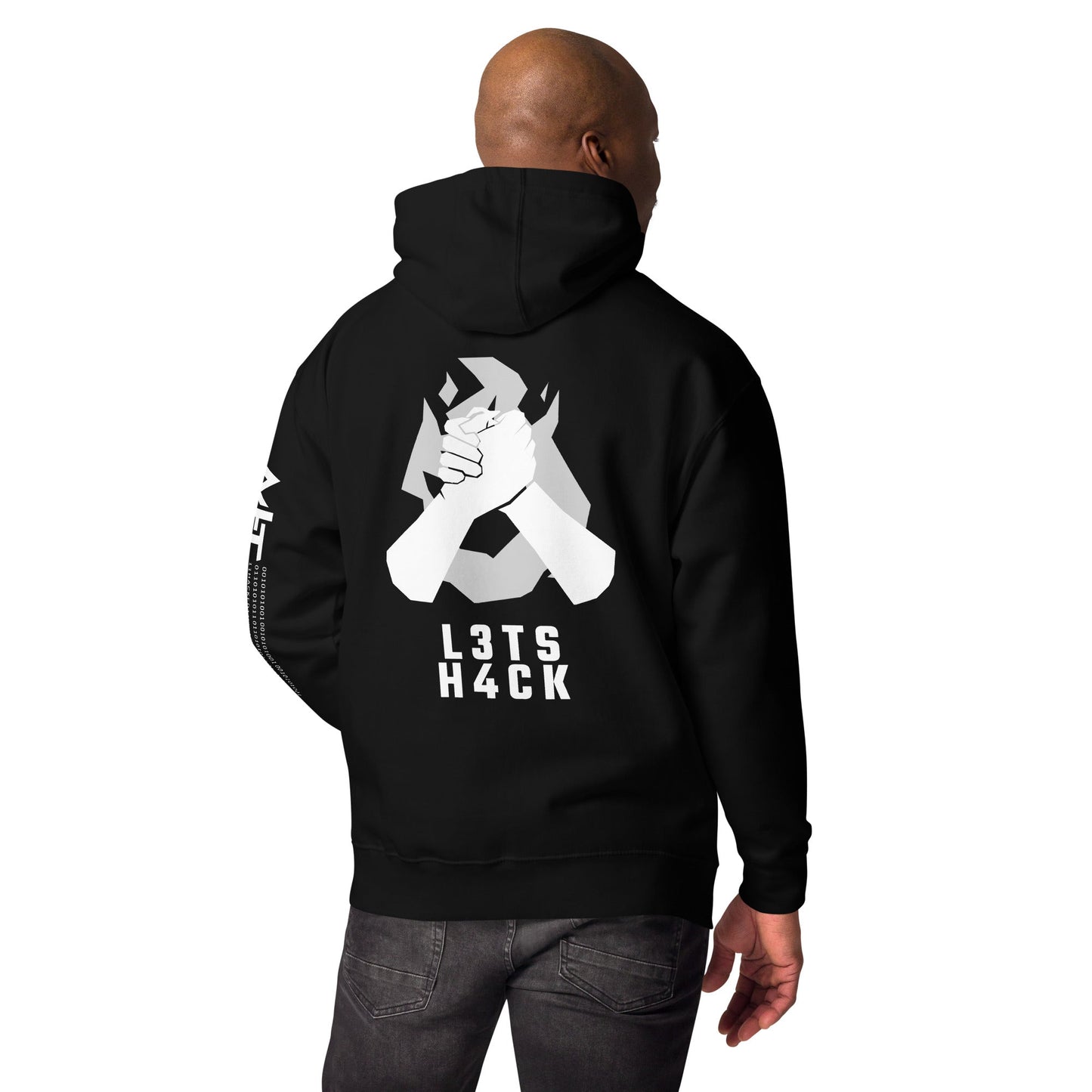 L3ts H4ck - Unisex Hoodie (back print) by DarkByteGear