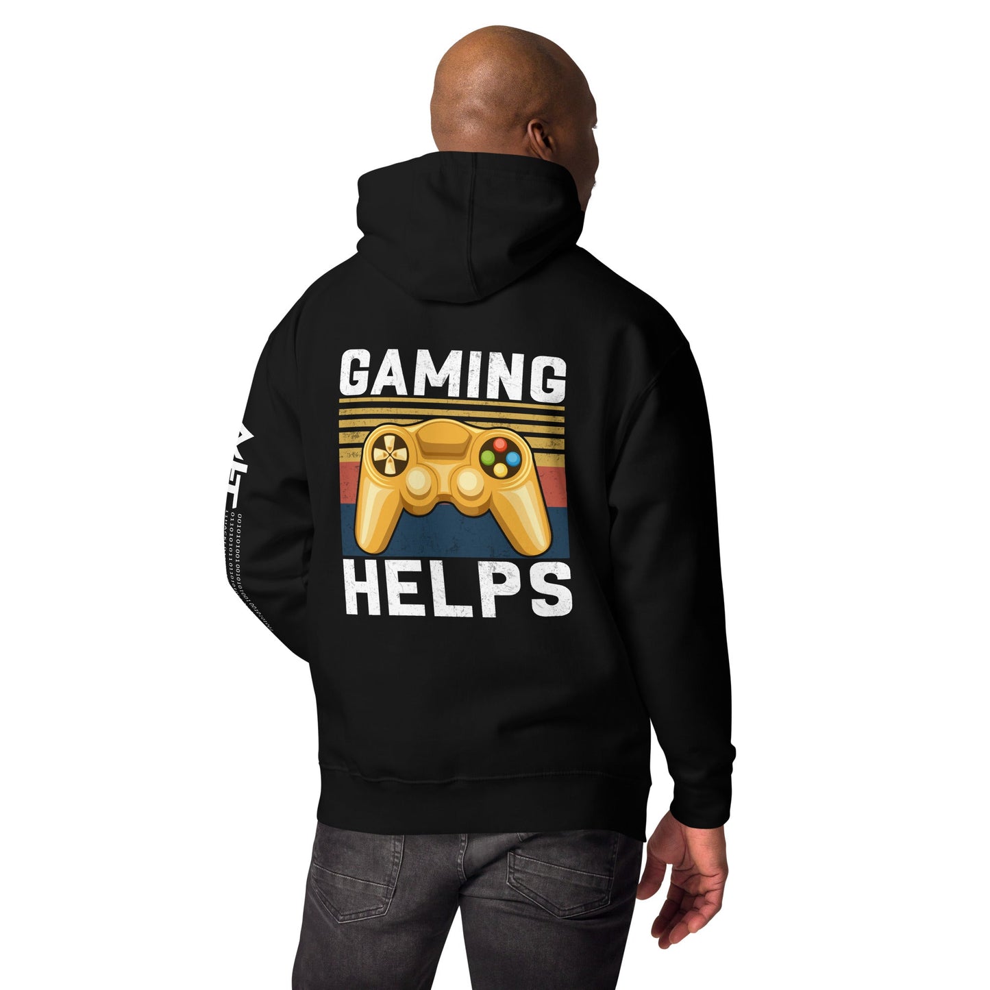 Gaming Helps - Unisex Hoodie ( Back Print ) by DarkByteGear